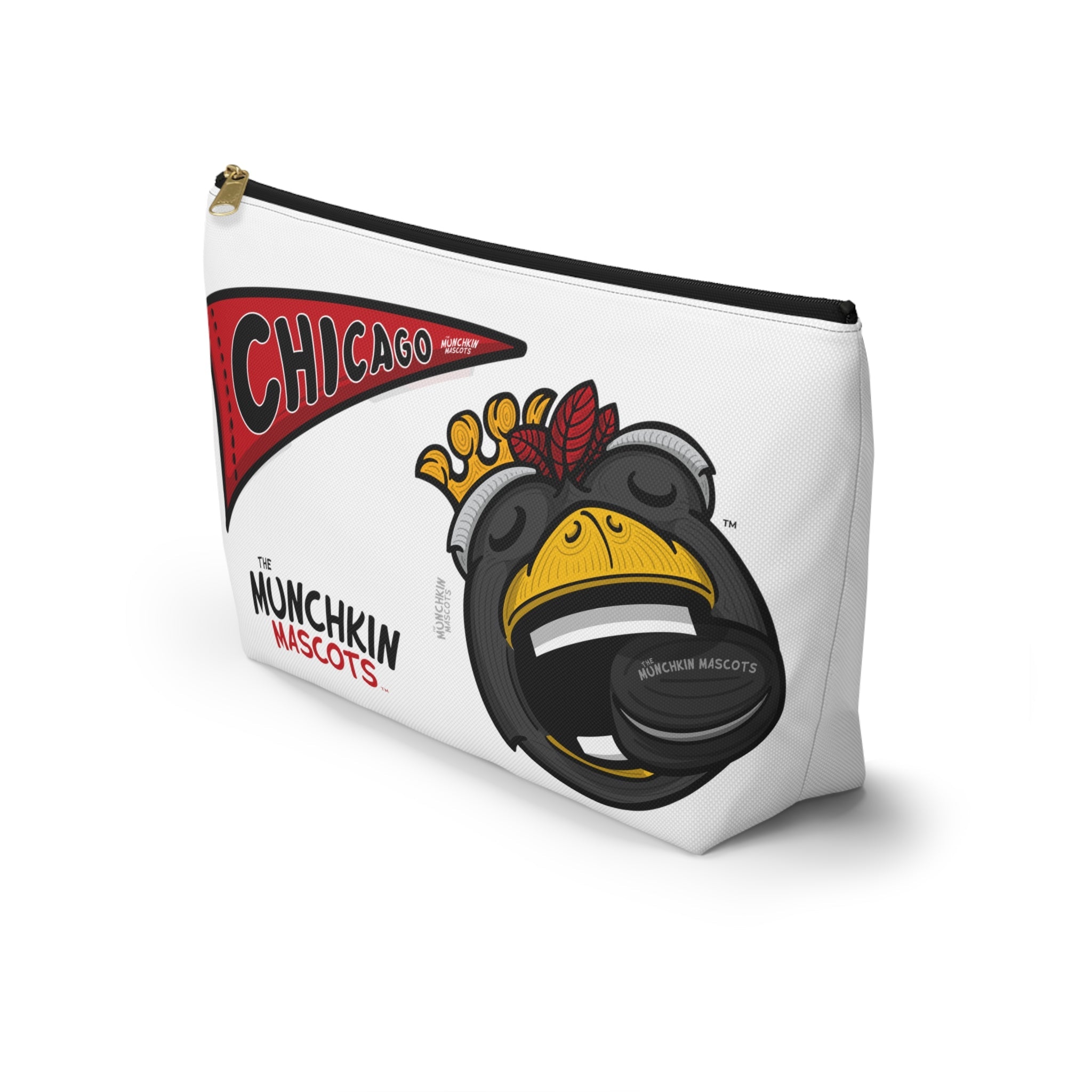 Accessory Pouch w T-bottom - Pattern - Lil' Tommy CHI Hockey Printify