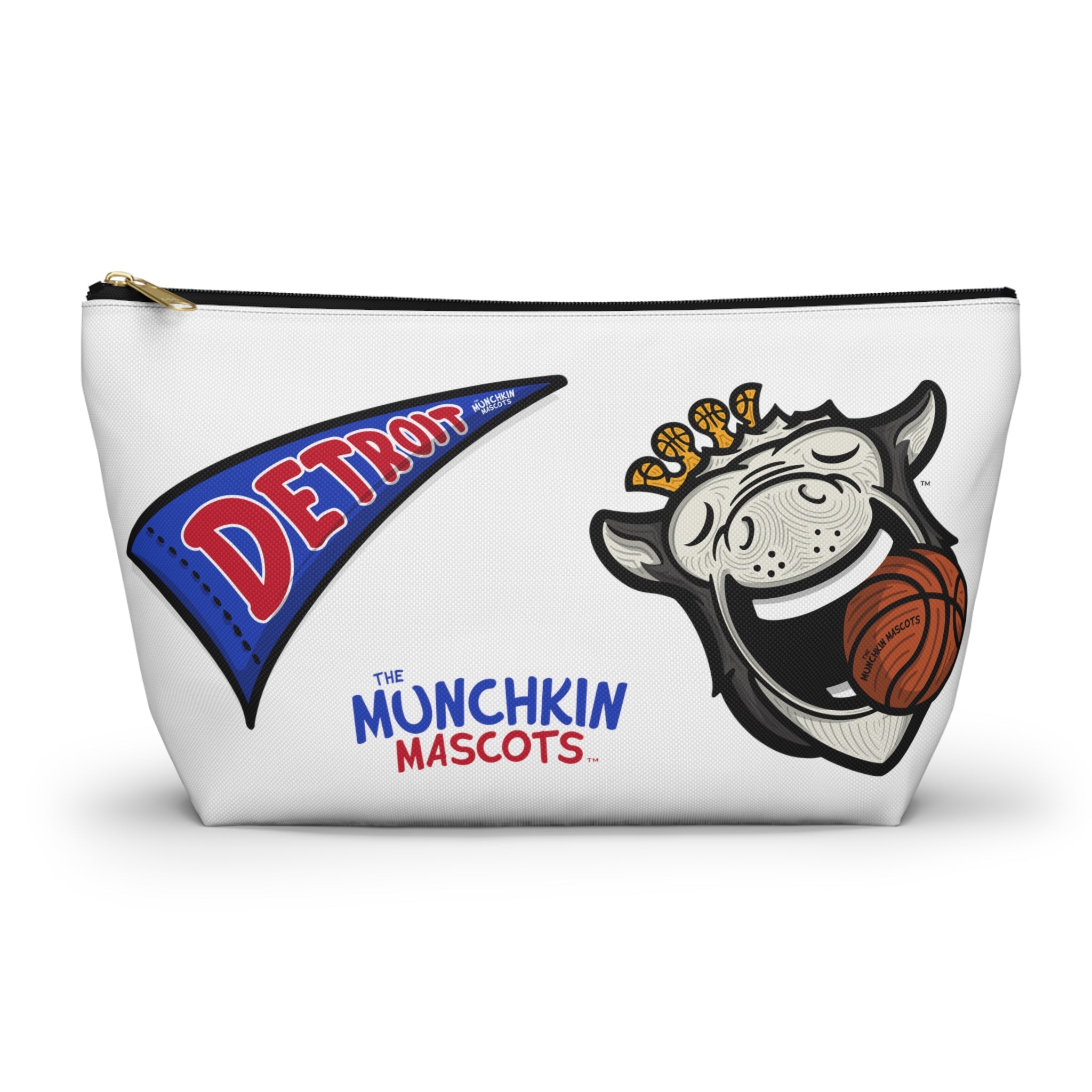 Accessory Pouch w T-bottom - Pattern- Lil' Hooper DET Basketball Printify