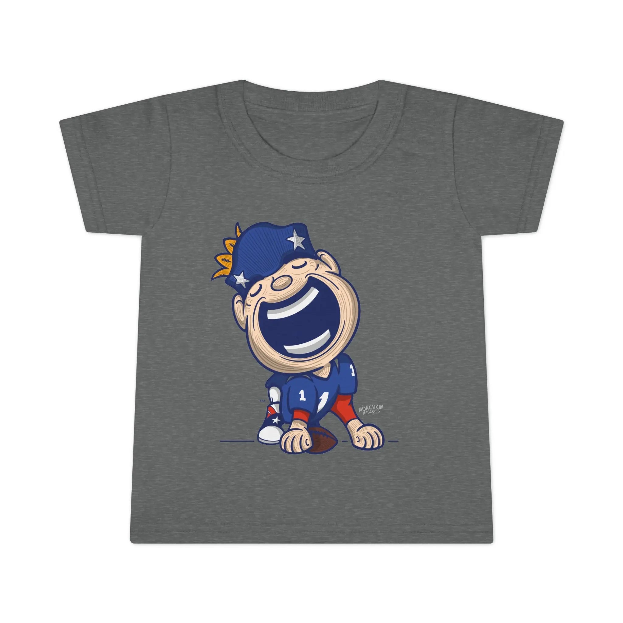 Toddler T-shirt - Blue Jersey - Lil' Pat NE Football Printify