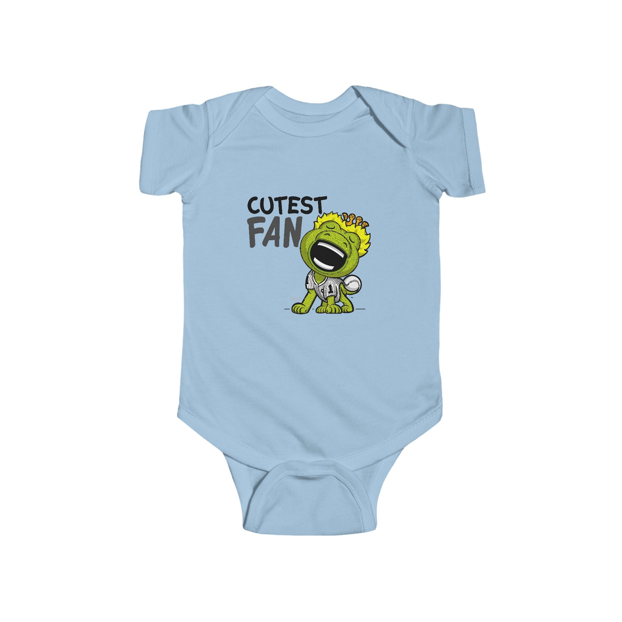 Chicago Baseball Newborn & Infant Lil' Southpaw 'Cutest Fan' Jersey Bodysuit | Hand-Drawn Art | Gifts for Newborns