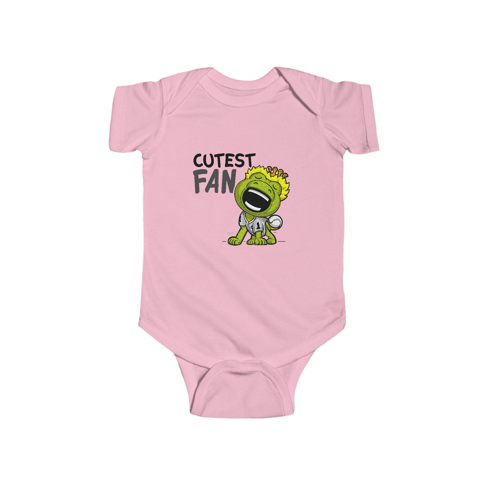 Chicago Baseball Newborn & Infant Lil' Southpaw 'Cutest Fan' Jersey Bodysuit | Hand-Drawn Art | Gifts for Newborns
