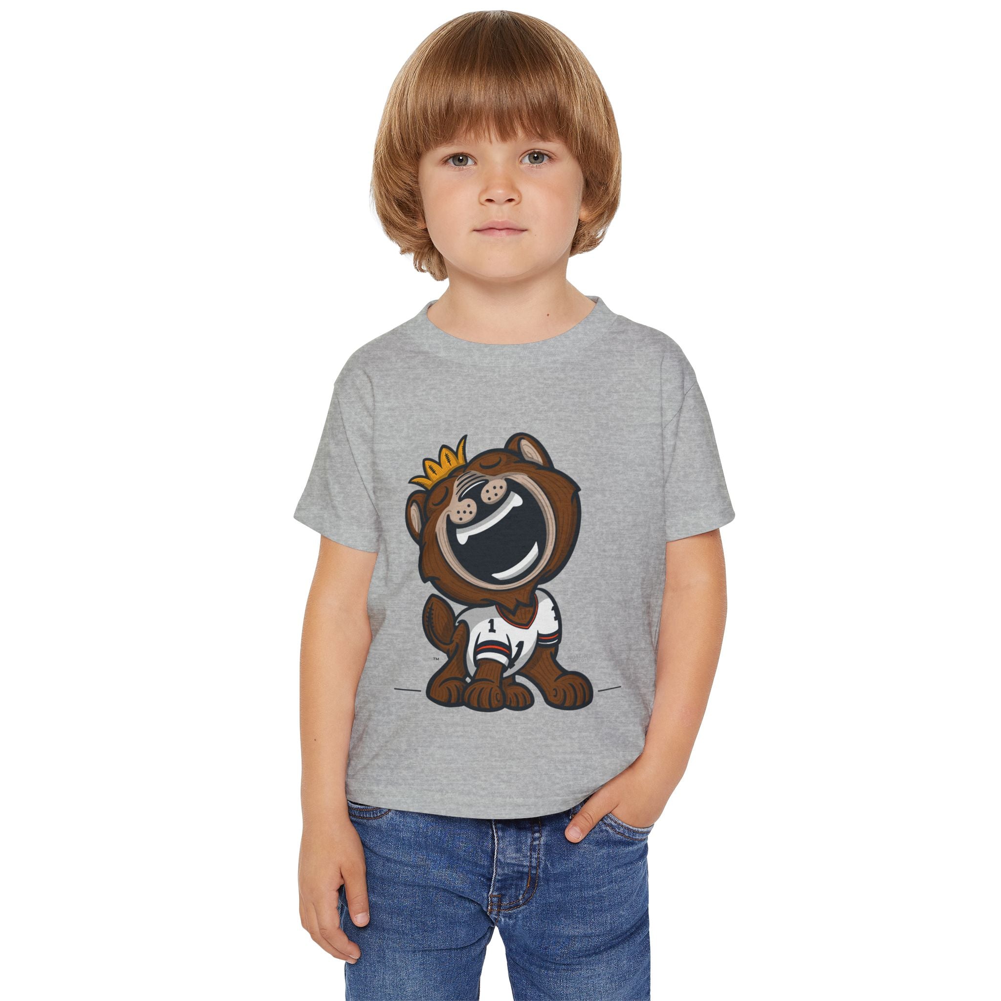 Chicago Football Toddler Tshirt Lil' Staley 'Home/Away Mascot' | Hand-Drawn Art | Gifts for Kids