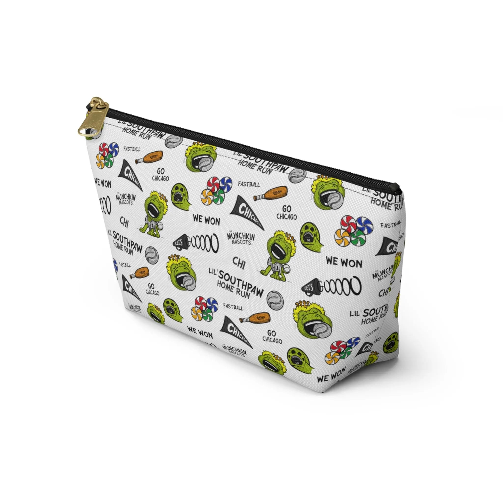 Accessory Pouch w T-bottom - Pattern - Lil' Southpaw CHI Baseball Printify