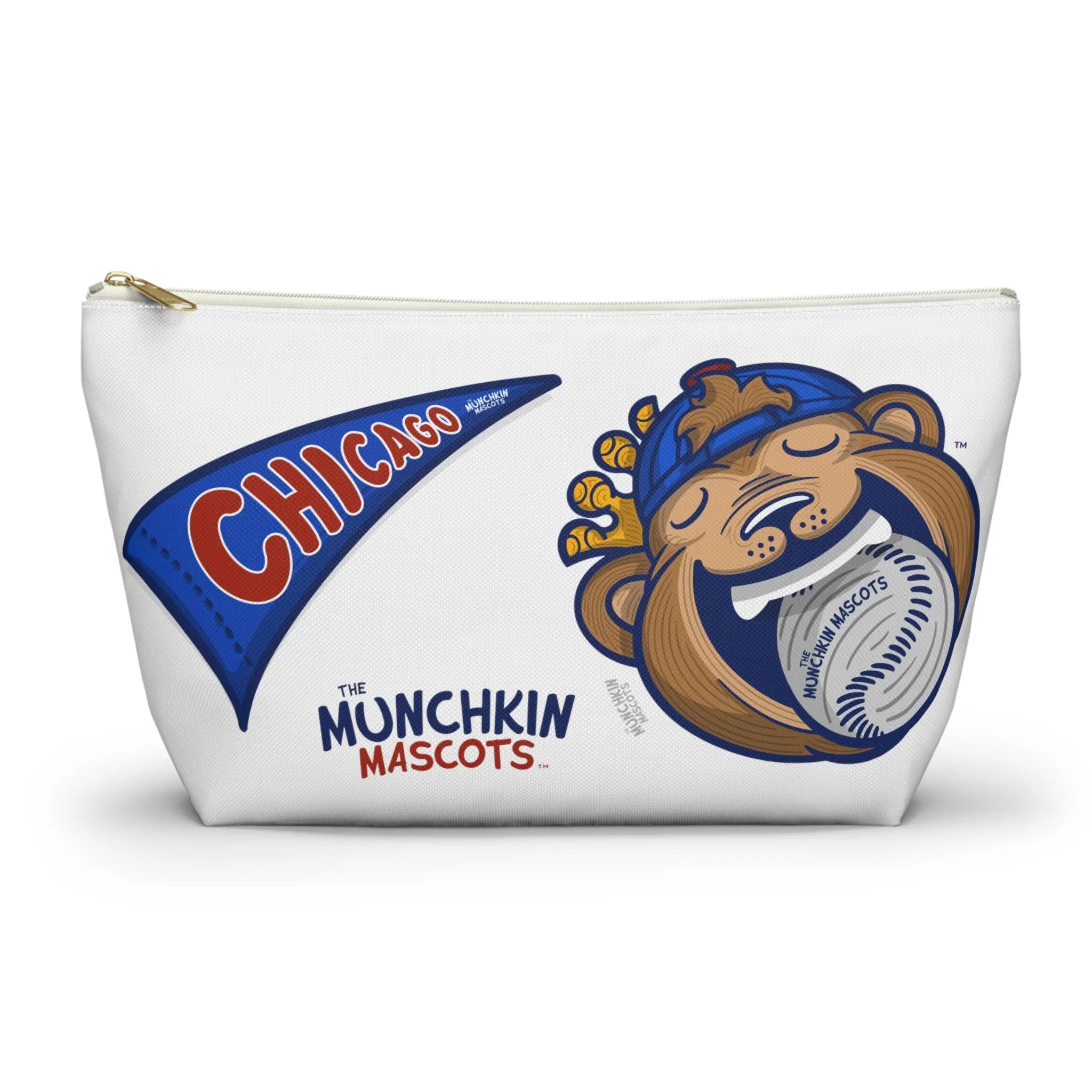 Accessory Pouch w T-bottom - Pattern - Lil' Clark CHI Baseball Printify