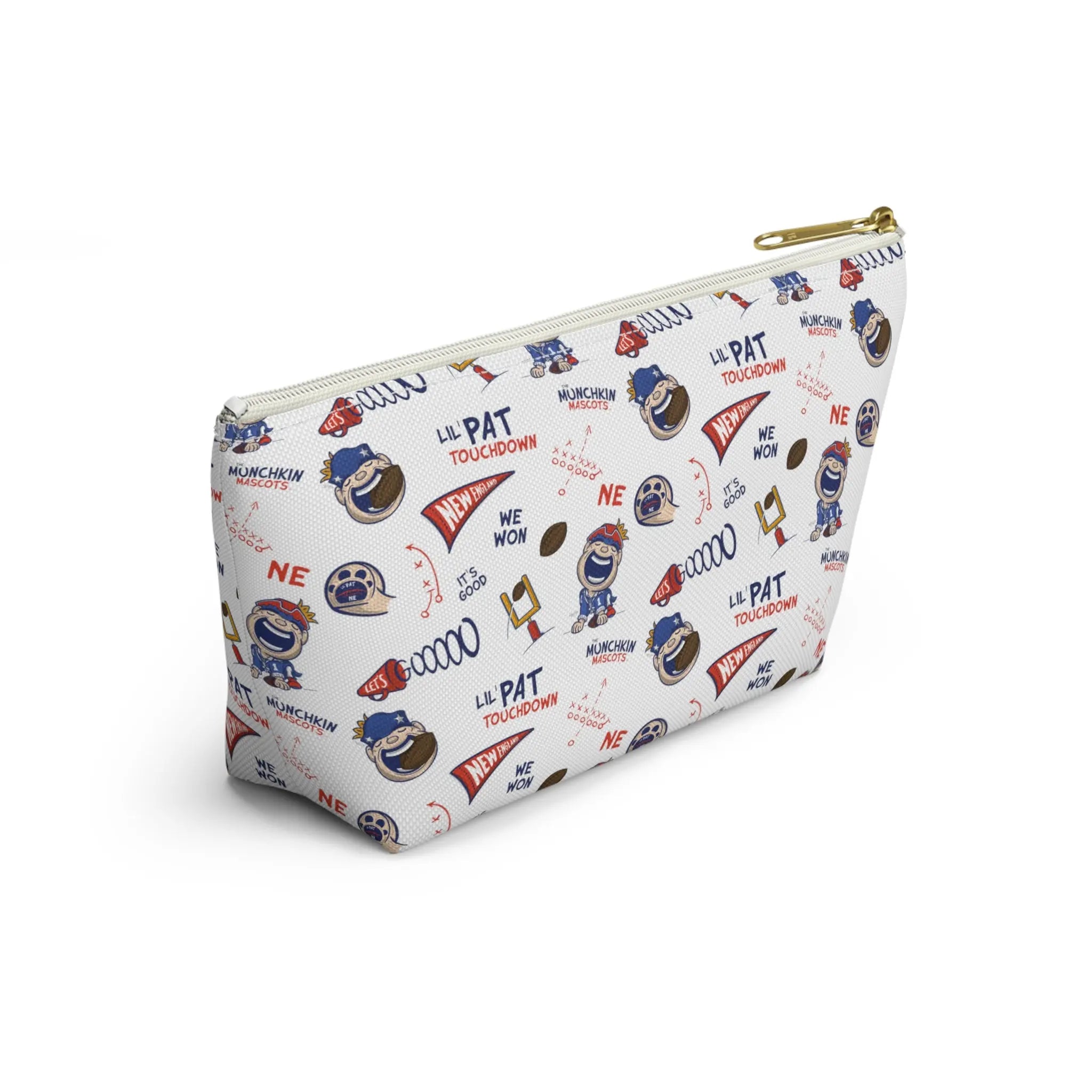 Accessory Pouch w T-bottom - Pattern - Lil' Pat NE Football Printify