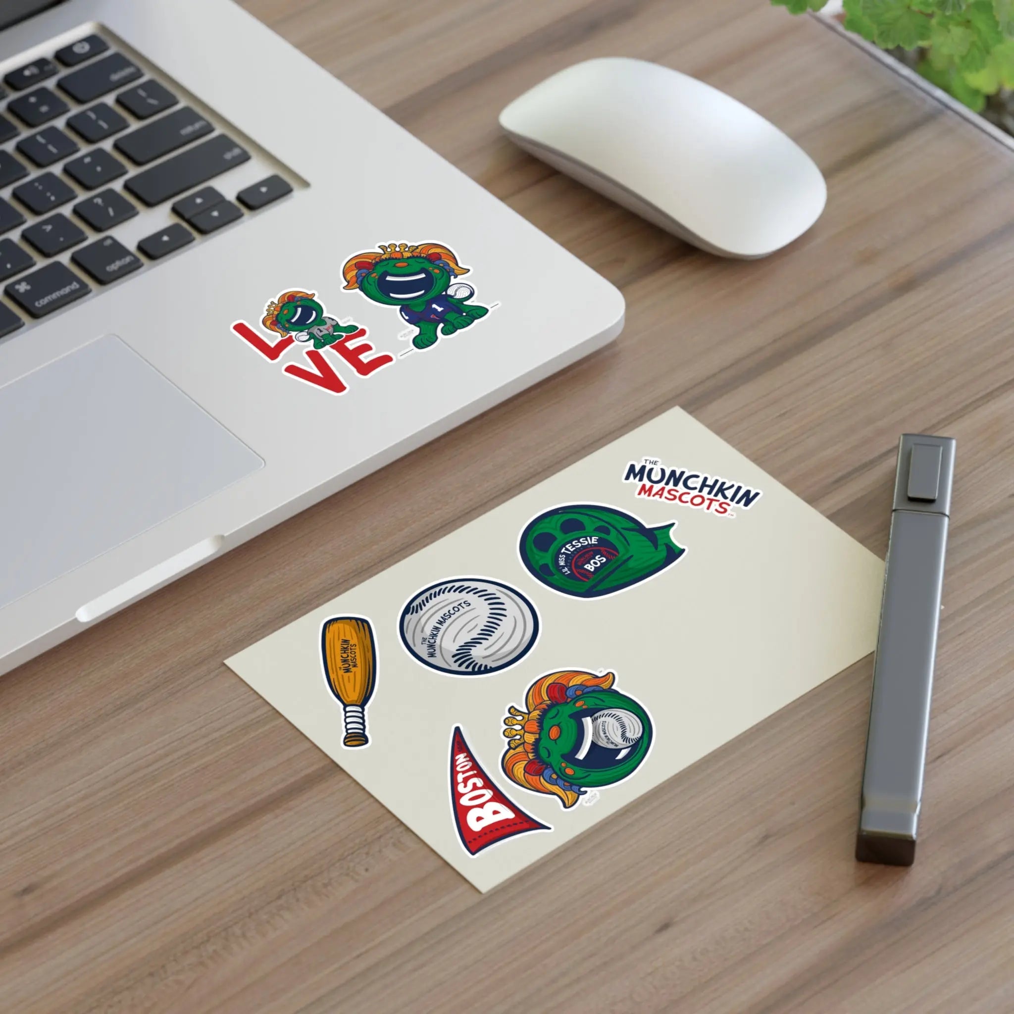 Sticker Sheets - Lil' Miss Tessie BOS Baseball Printify