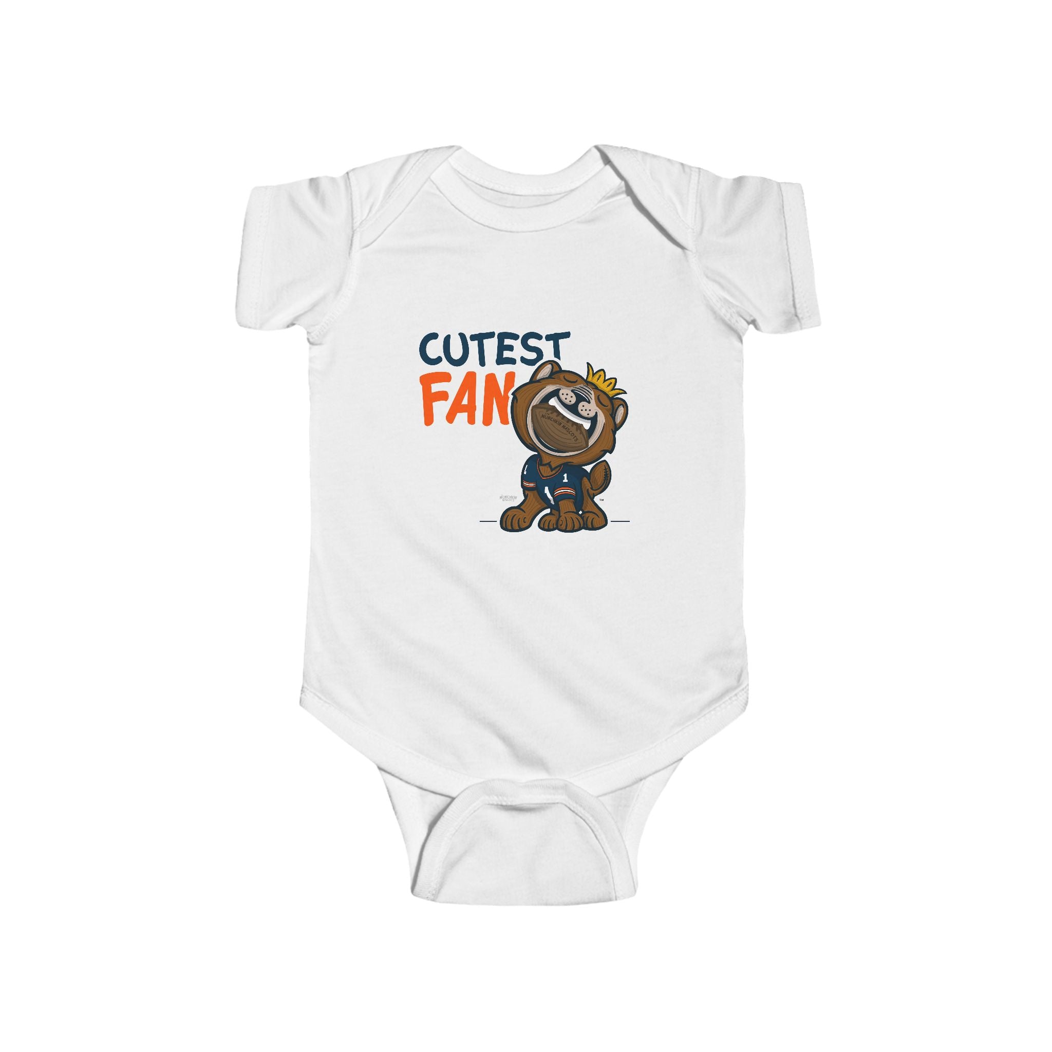 Chicago Football Newborn & Infant Lil' Staley 'Cutest Fan' Jersey Bodysuit | Hand-Drawn Art | Gifts for Newborns
