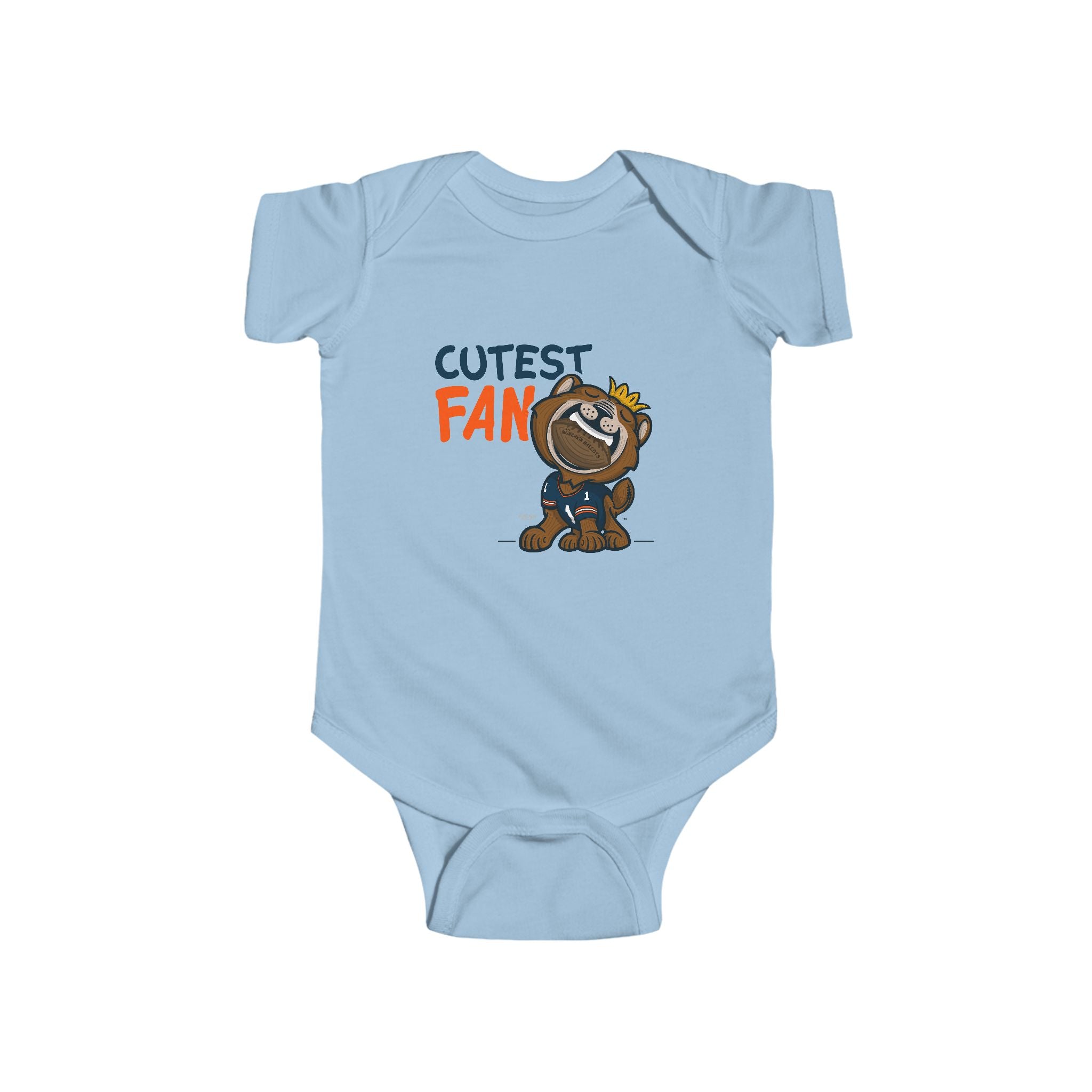 Chicago Football Newborn & Infant Lil' Staley 'Cutest Fan' Jersey Bodysuit | Hand-Drawn Art | Gifts for Newborns