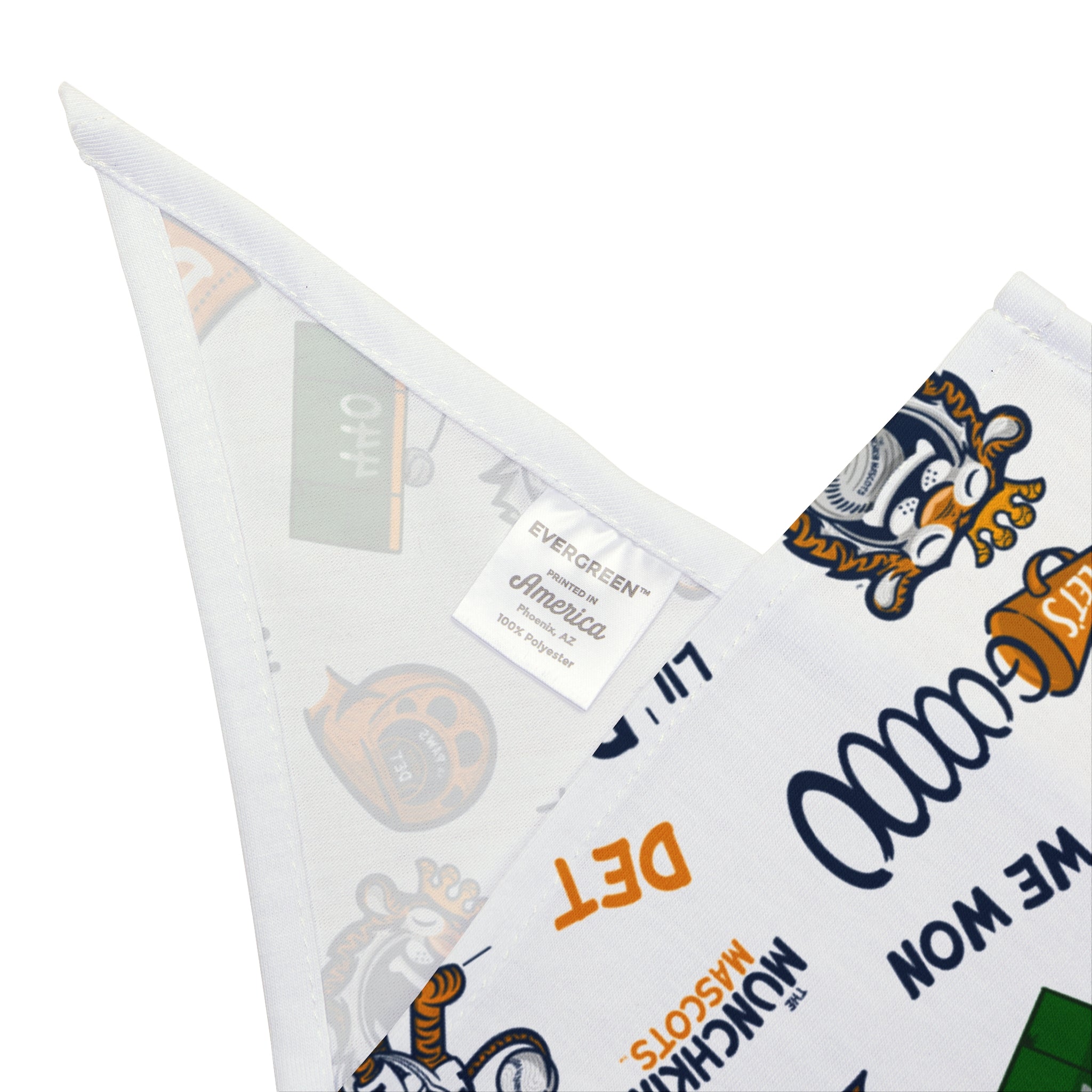 Detroit Baseball Pet Bandana Lil' Paws Pattern | Hand-Drawn Art | Gifts for Pets