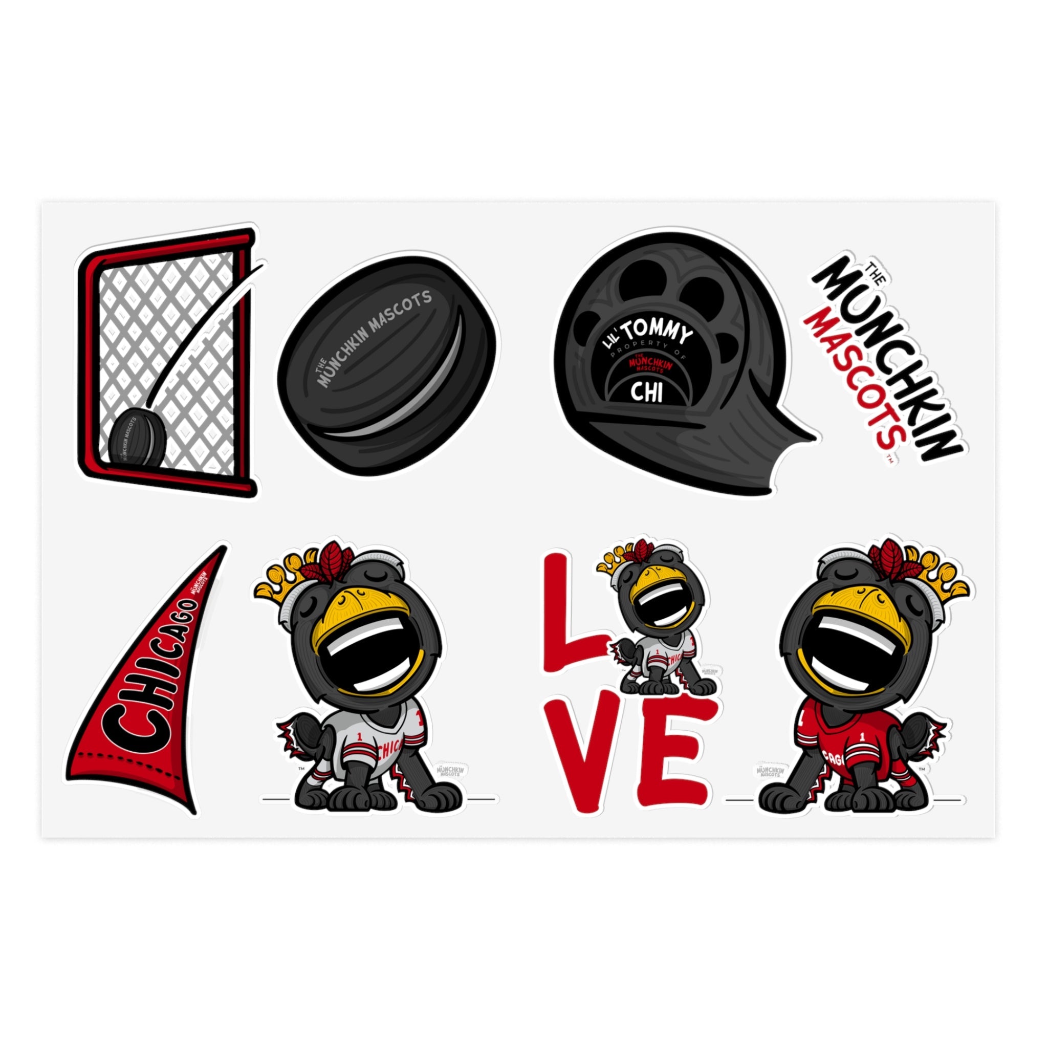 Sticker Sheets - Lil' Tommy CHI Hockey Printify
