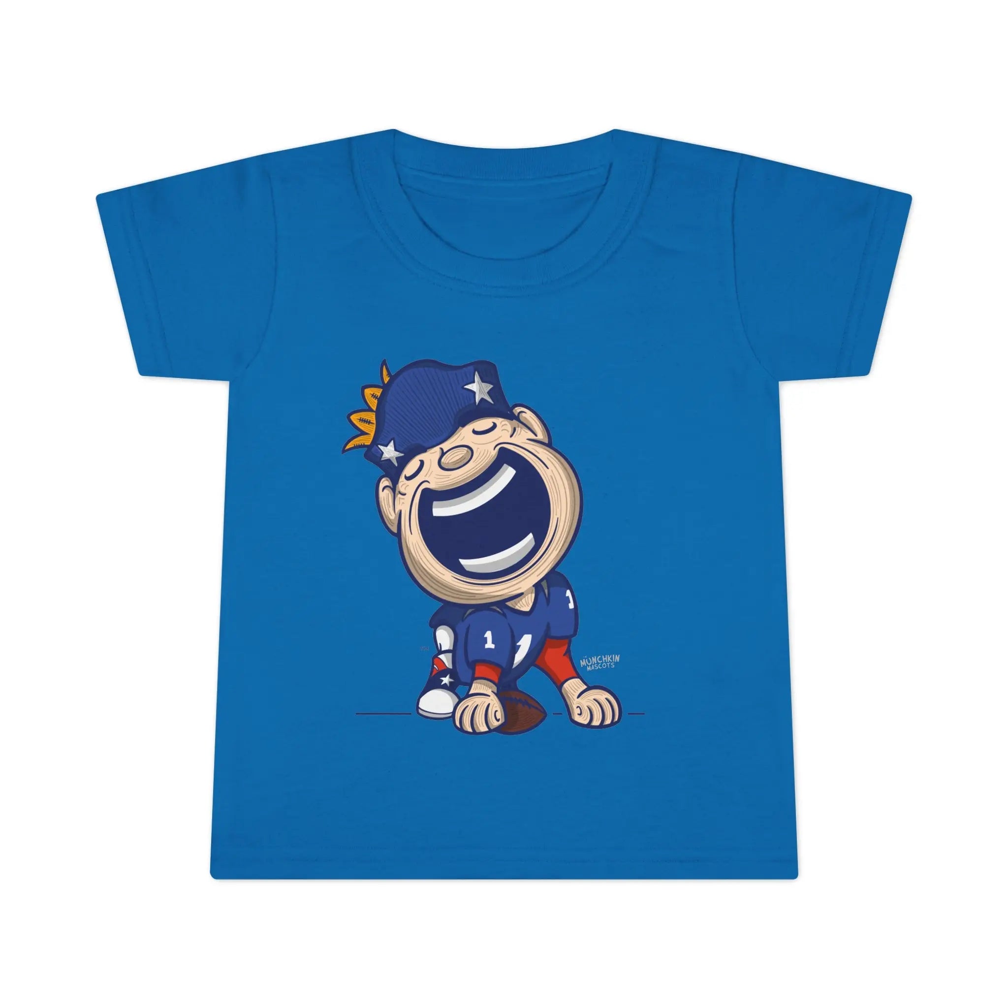 Toddler T-shirt - Blue Jersey - Lil' Pat NE Football Printify