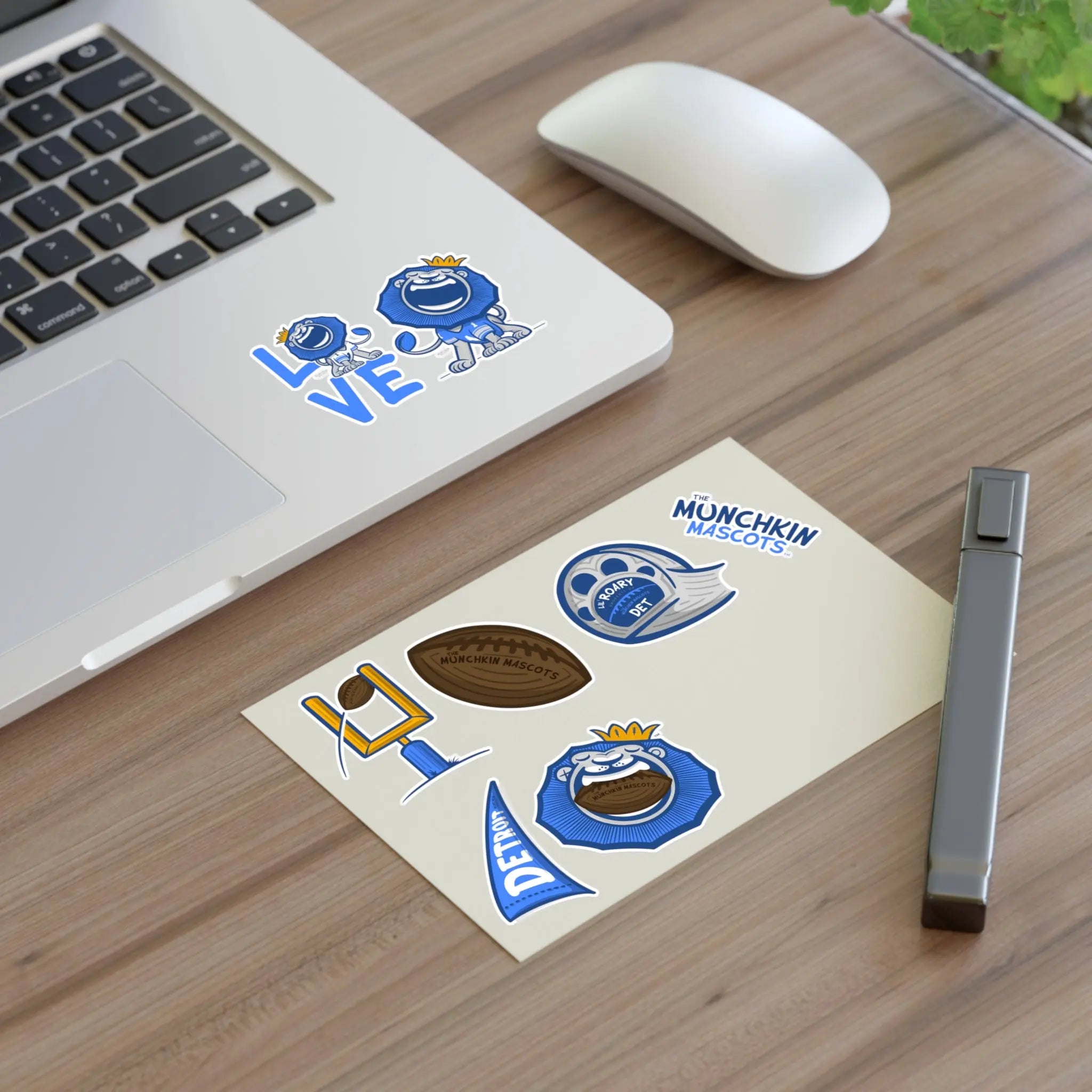Sticker Sheets - Lil' Roary DET Football Printify