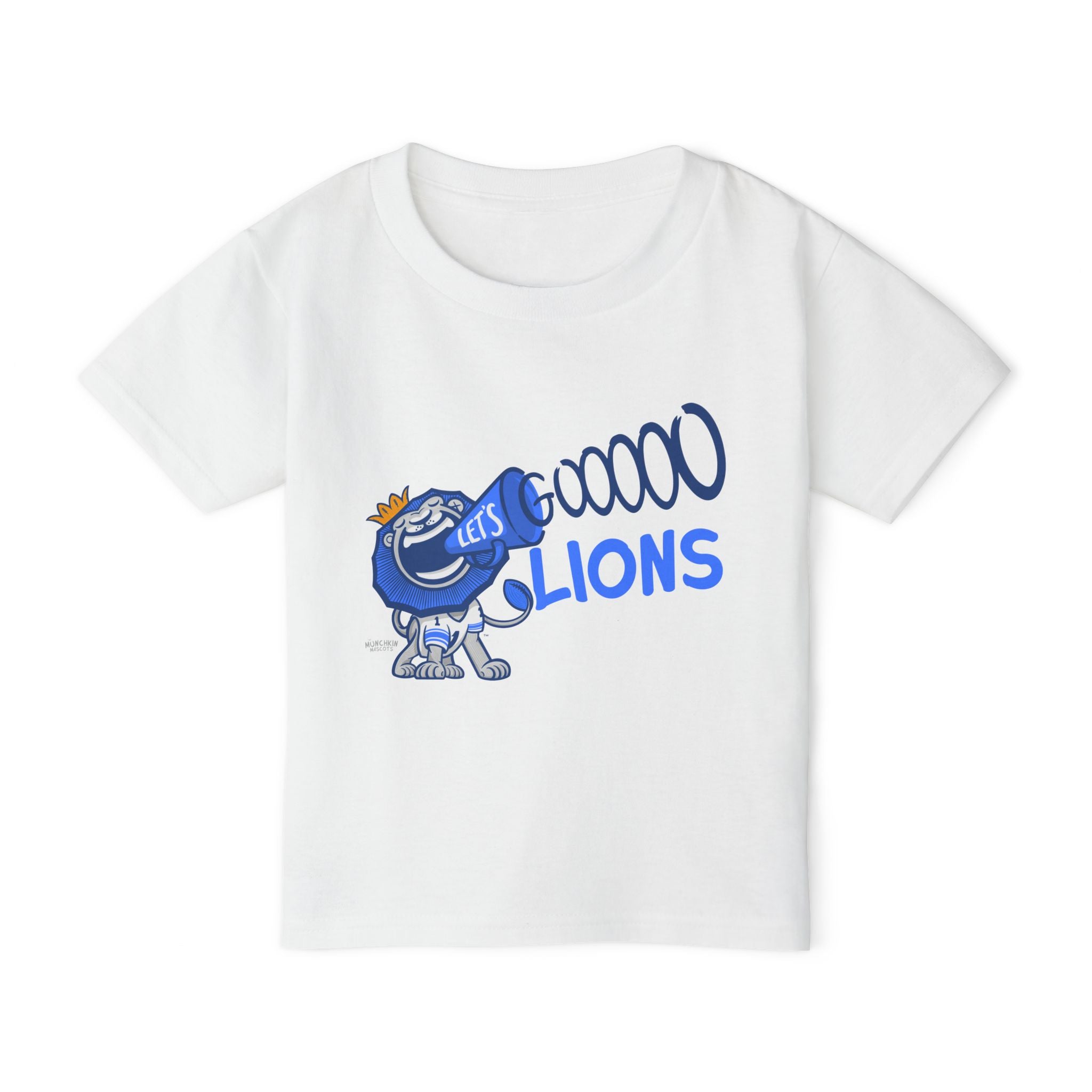 Detroit Football Toddler Tshirt Lil' Roary 'Let's Go' | Hand-Drawn Art | Gifts for Kids