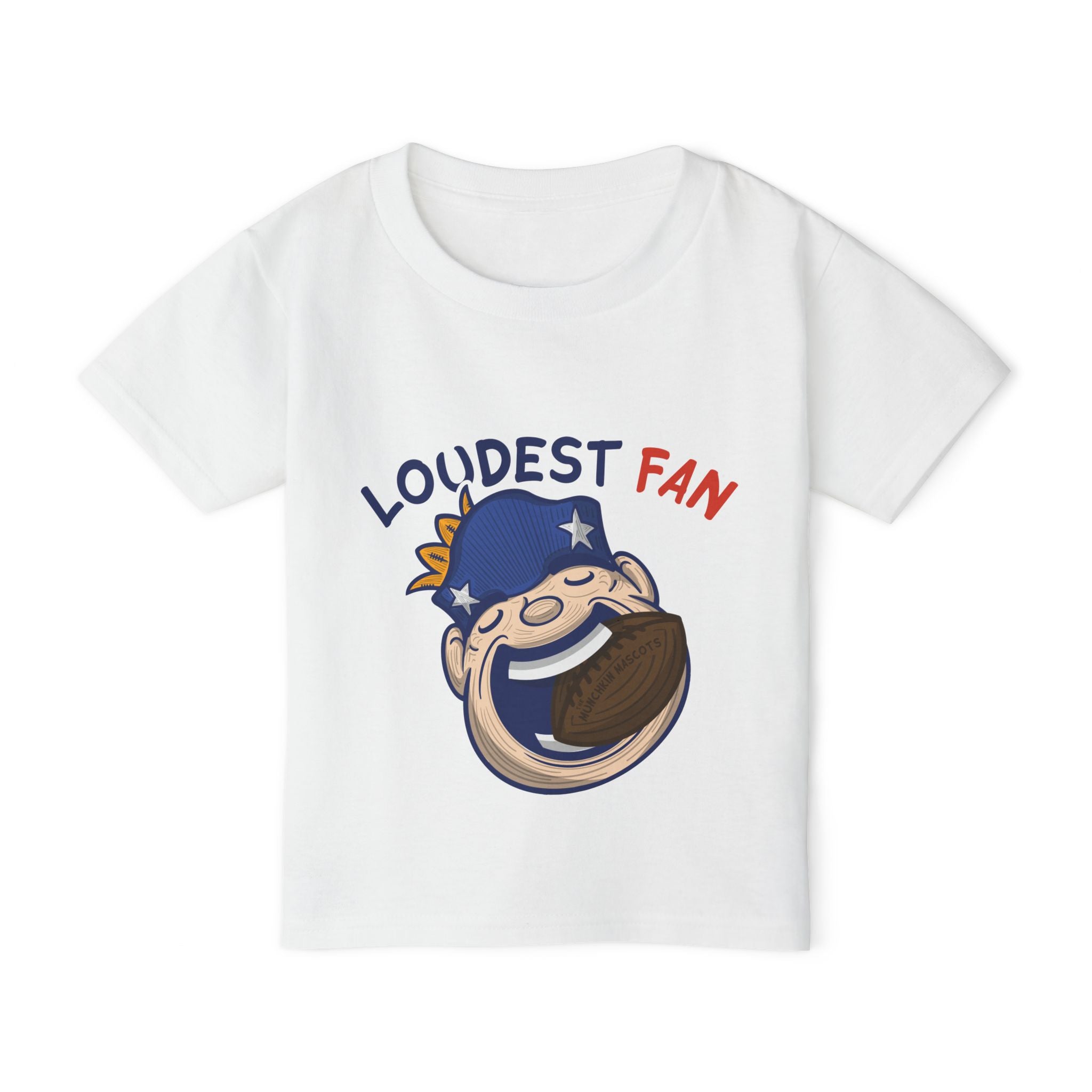 New England Football Toddler Tshirt Lil' Pat 'Loudest Fan' | Hand-Drawn Art | Gifts for Kids