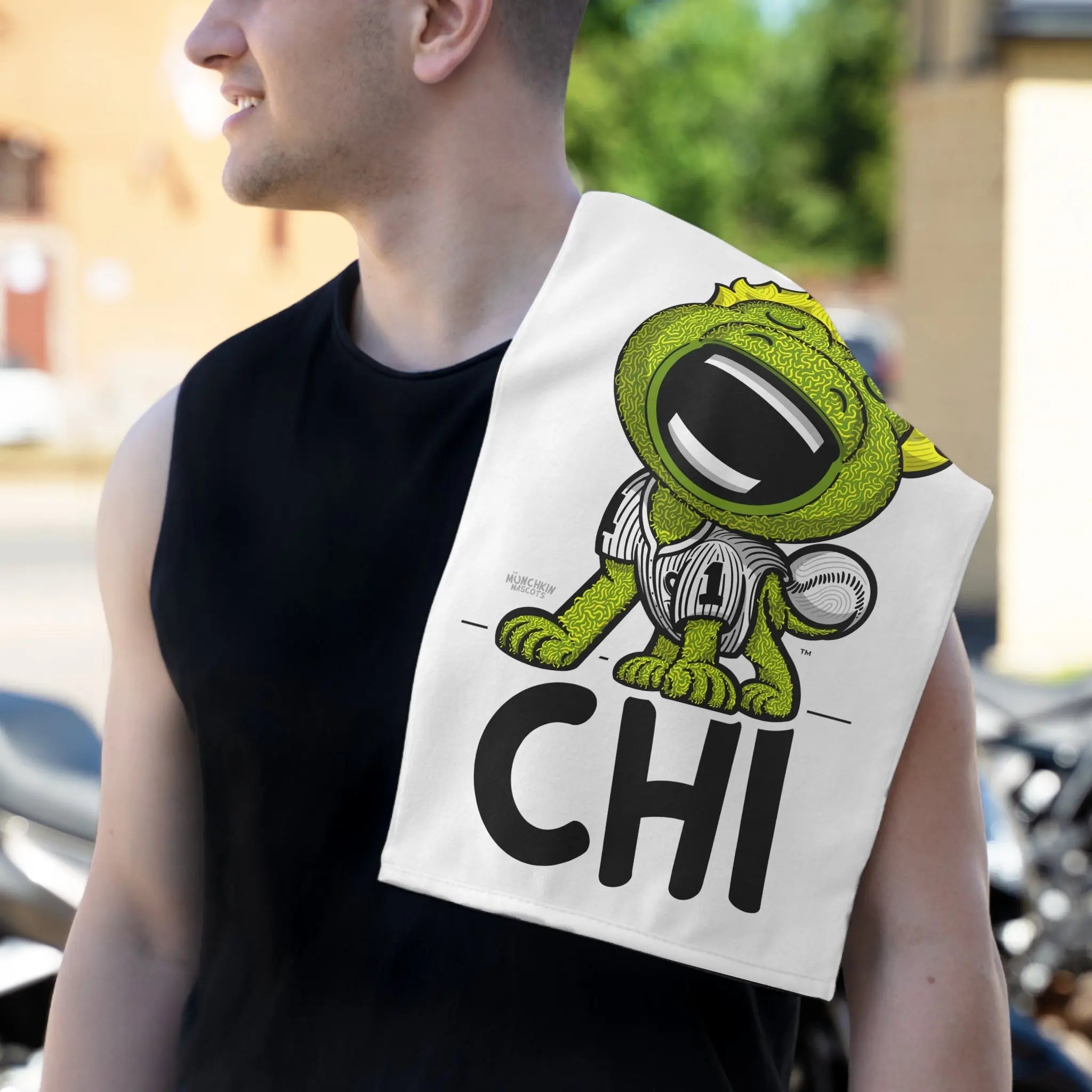 Rally Towel, 11x18 - CHI - Lil' Southpaw CHI Baseball Printify