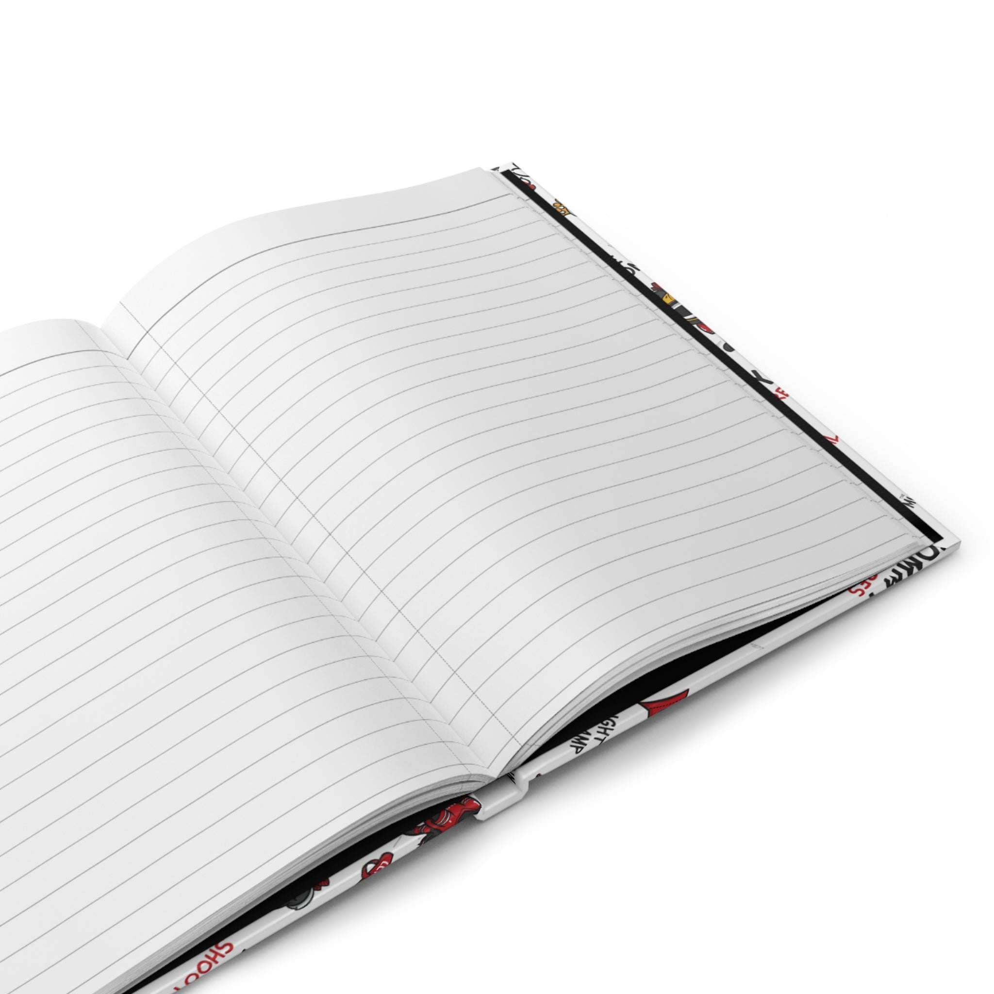 Hardcover Journal Matte - Pattern - Lil' Tommy CHI Hockey Printify