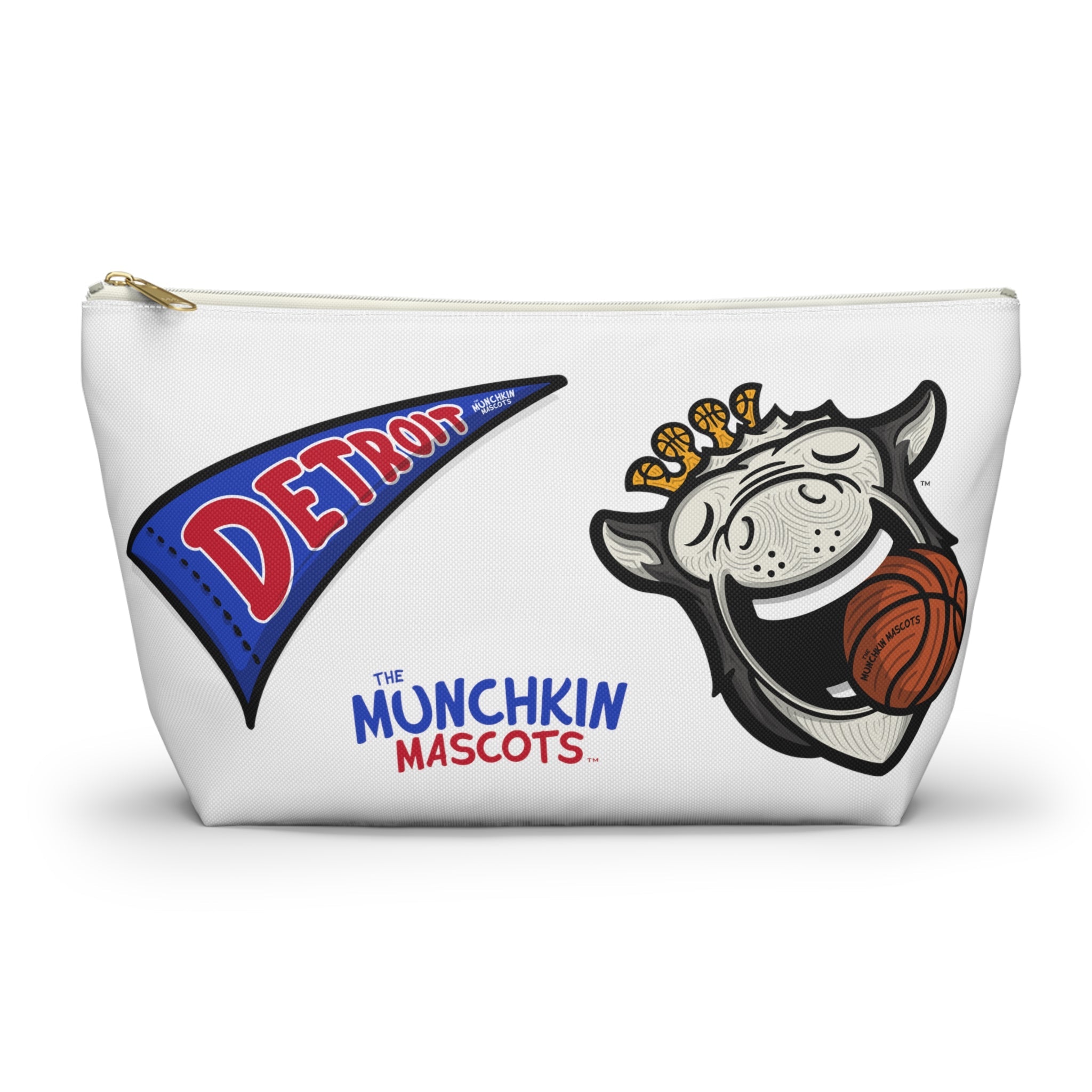 Accessory Pouch w T-bottom - Pattern- Lil' Hooper DET Basketball Printify