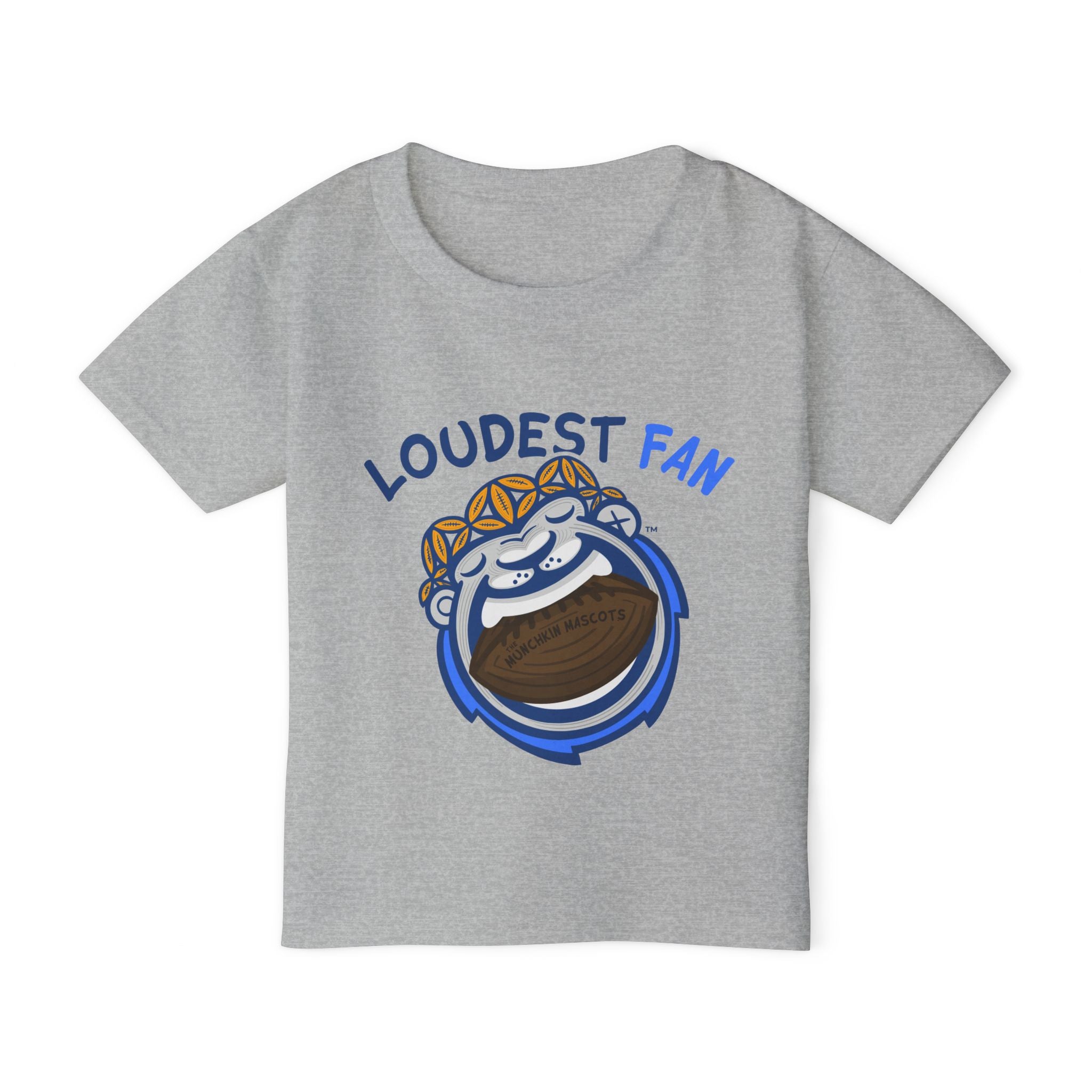 Detroit Football Toddler Tshirt Lil' Miss Roary 'Loudest Fan' | Hand-Drawn Art | Gifts for Kids