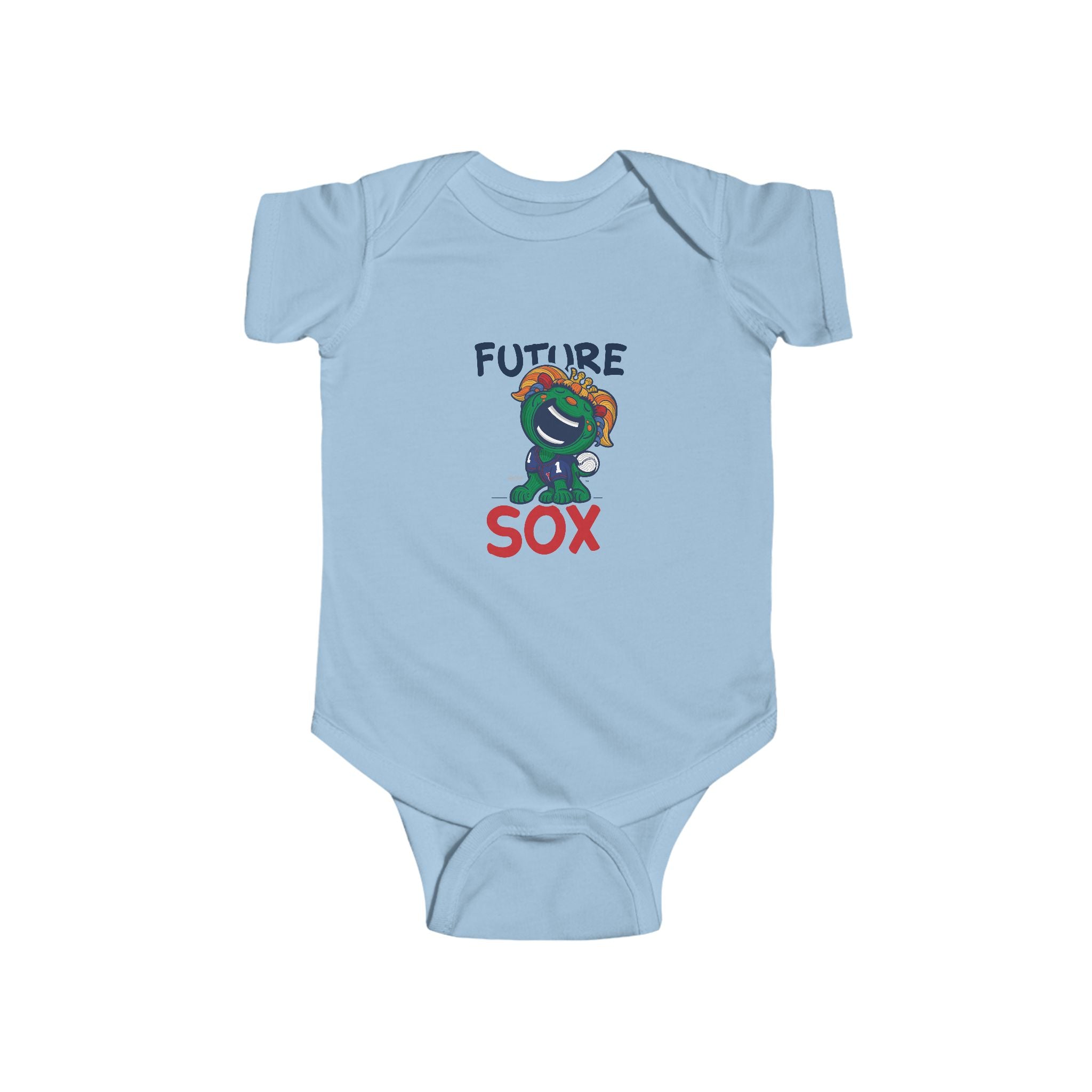 Boston Baseball Newborn & Infant Lil' Miss Tessie 'Future' Jersey Bodysuit | Hand-Drawn Art | Gifts for Newborns