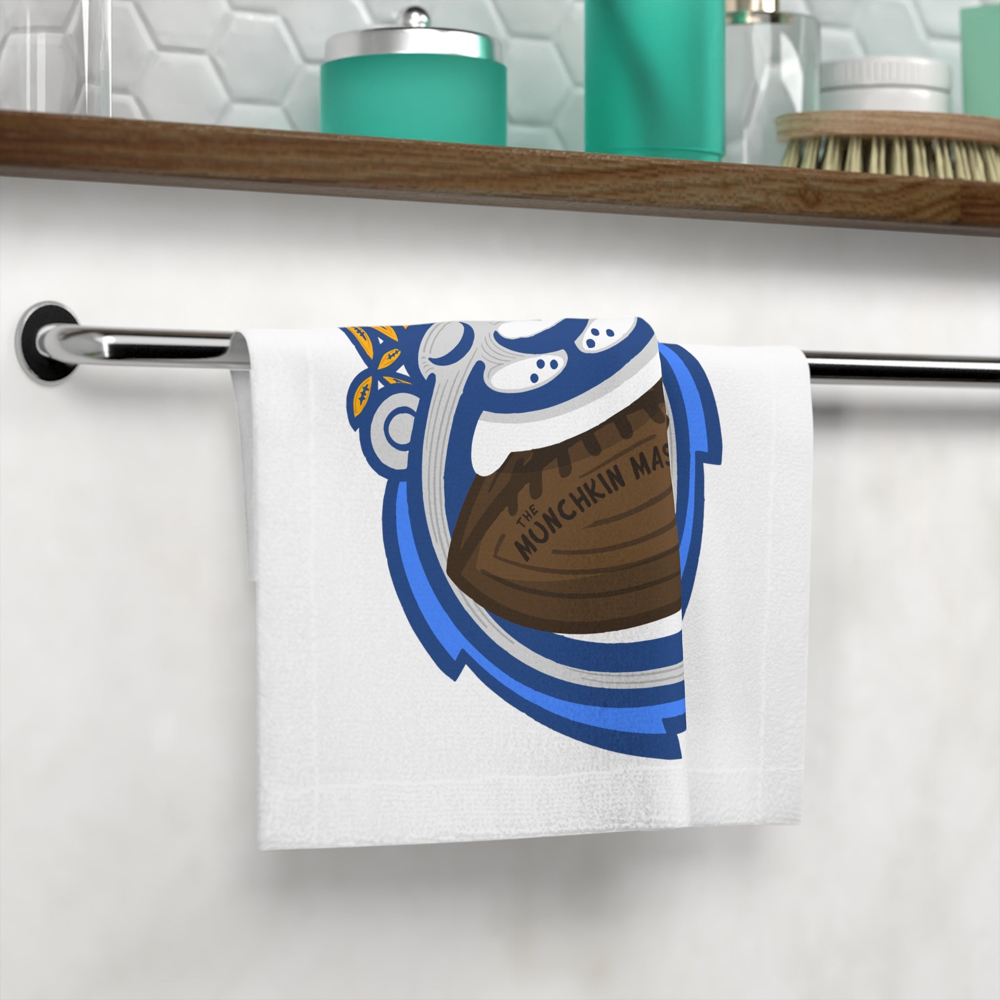 Face Towel - Mascot - Lil' Miss Roary DET Football Printify