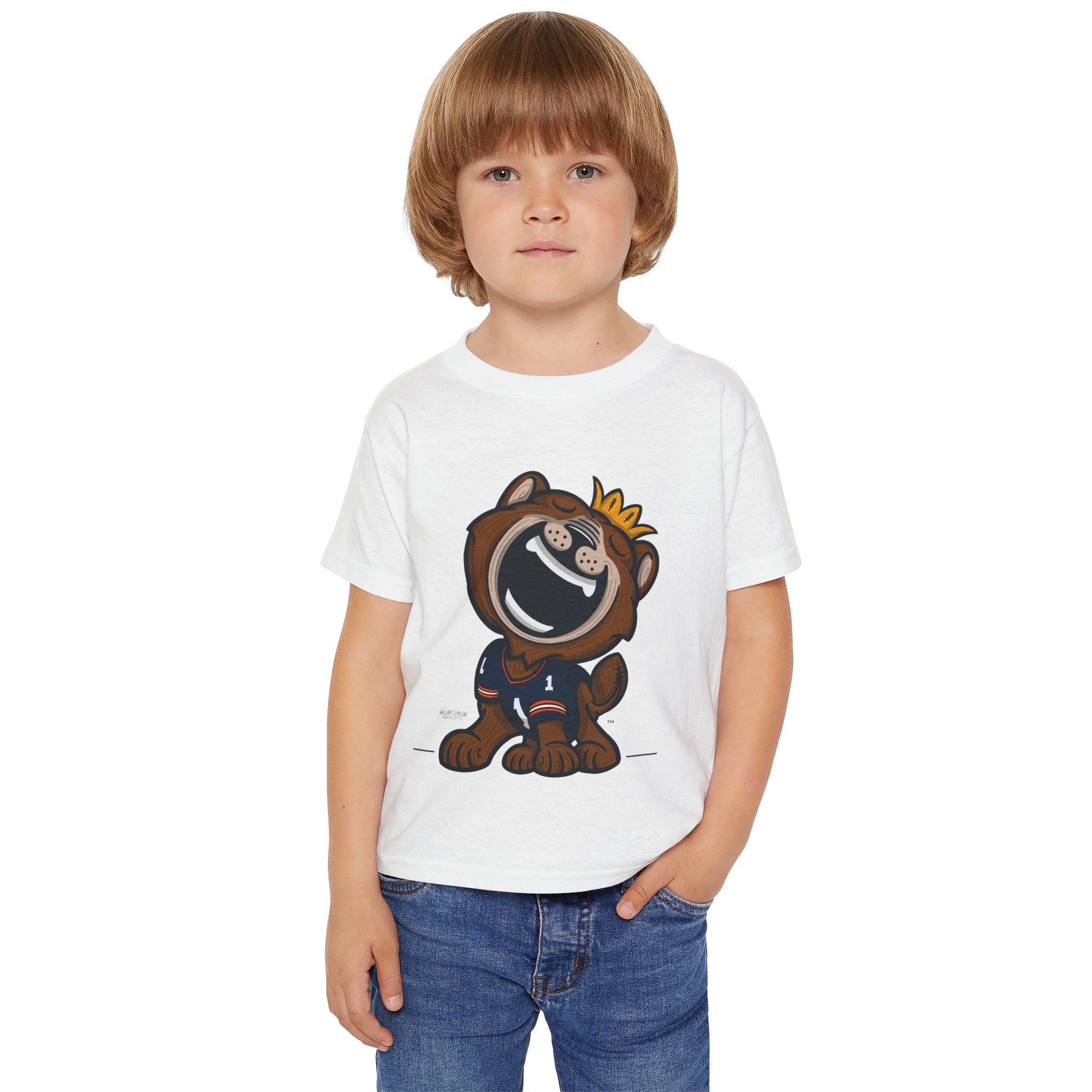 Chicago Football Toddler Tshirt Lil' Staley 'Home/Away Mascot' | Hand-Drawn Art | Gifts for Kids