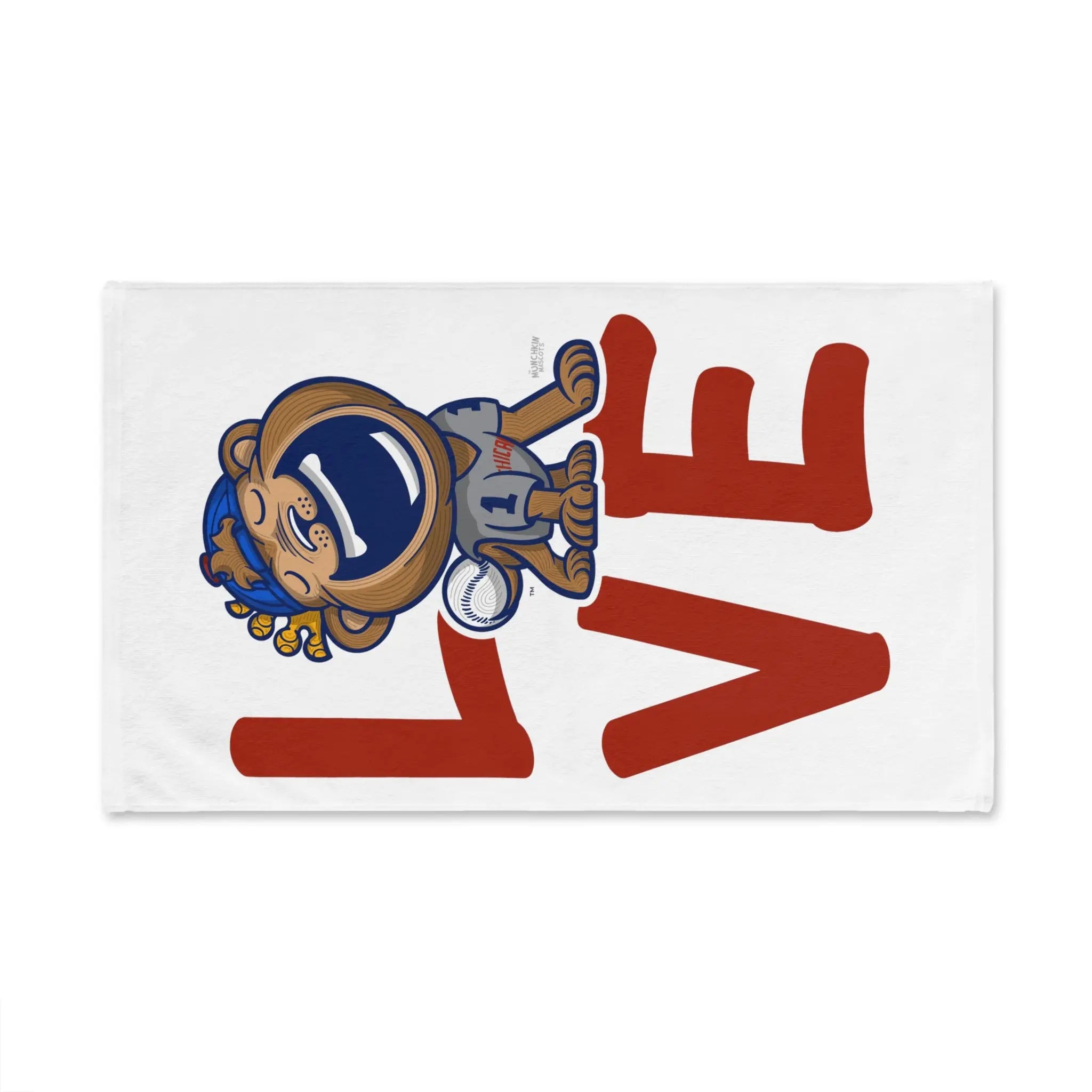 Hand Towel - LOVE - Lil' Clark CHI Baseball Printify