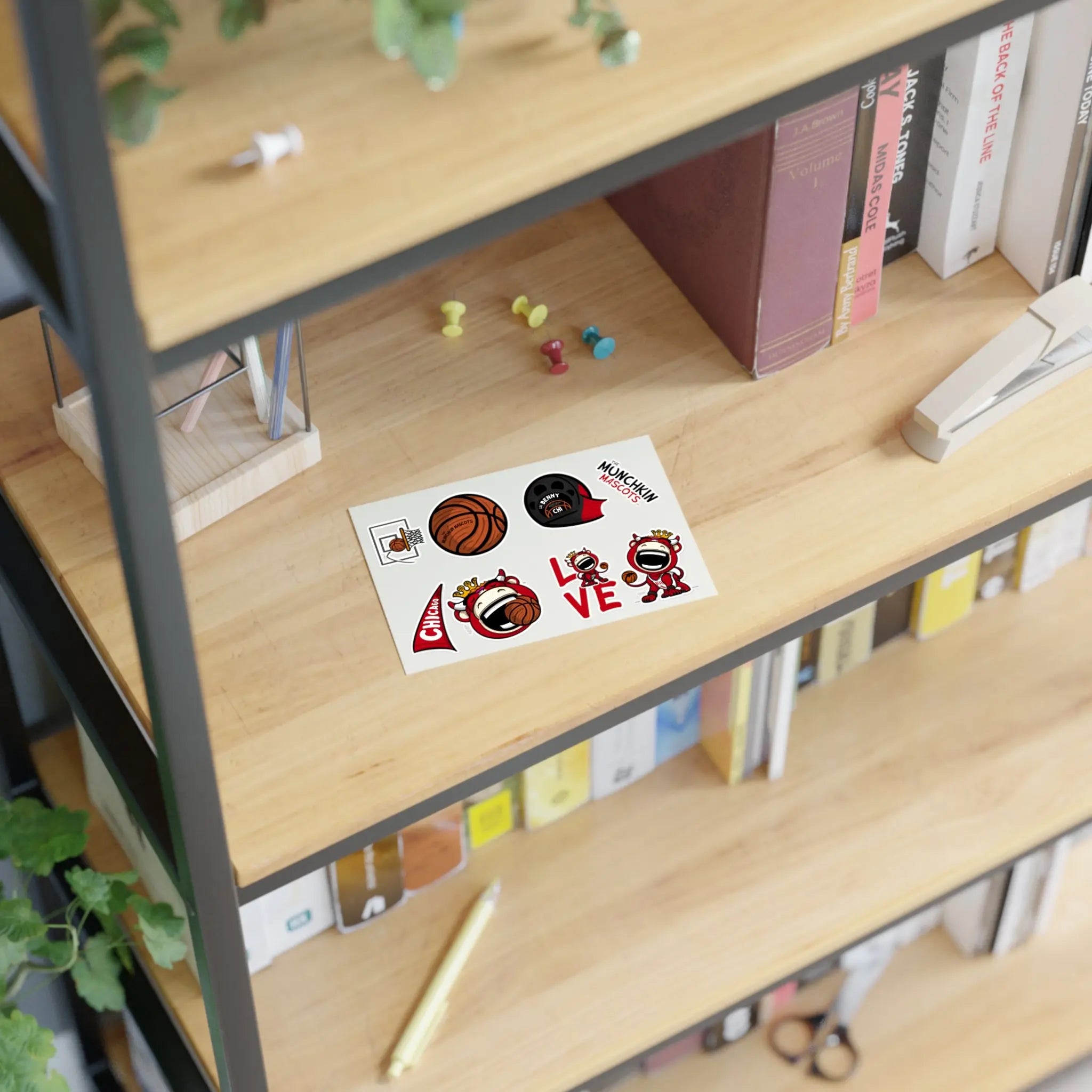 Sticker Sheets - Lil' Benny CHI Basketball Printify