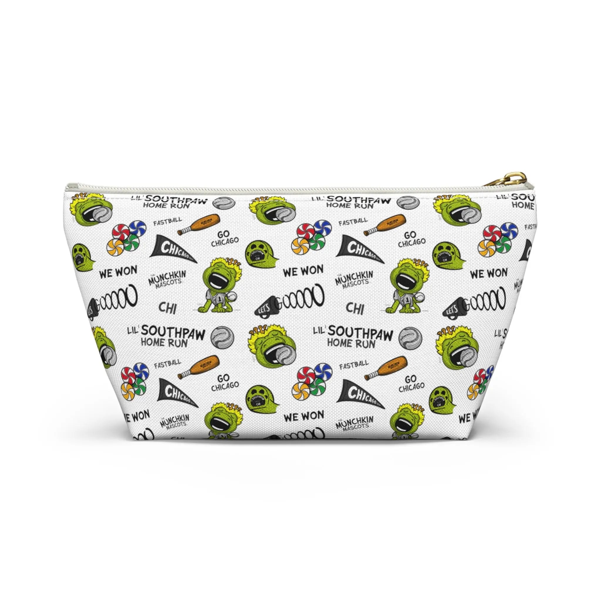 Accessory Pouch w T-bottom - Pattern - Lil' Southpaw CHI Baseball Printify
