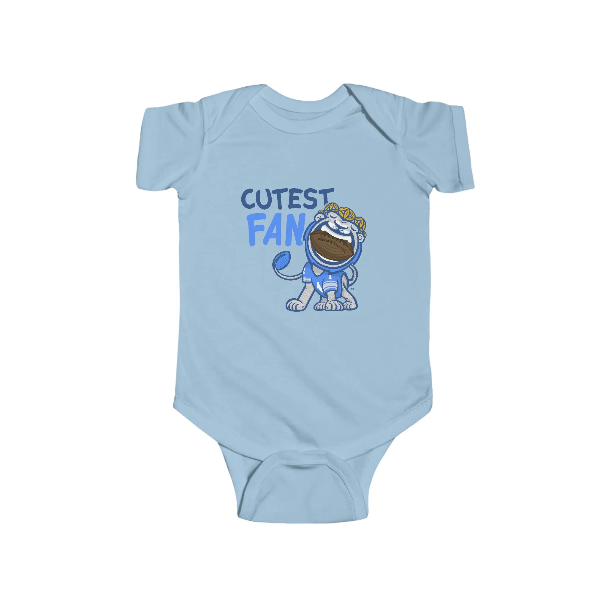 Infant Fine Jersey Bodysuit - Cutest Fan - Lil' Miss Roary DET Football Printify