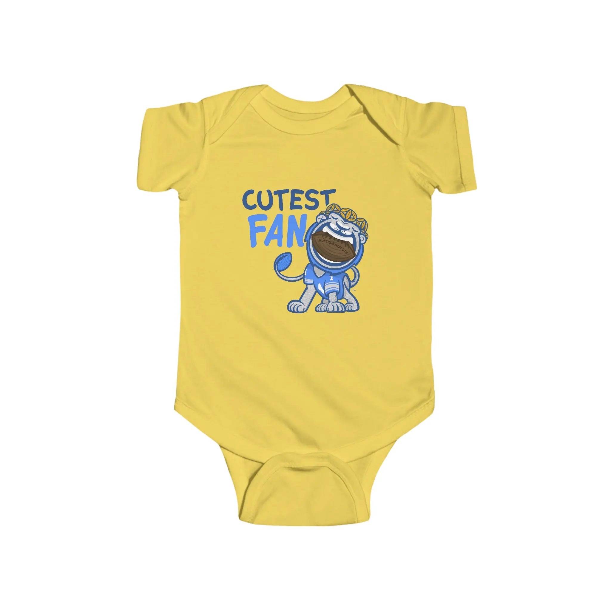 Infant Fine Jersey Bodysuit - Cutest Fan - Lil' Miss Roary DET Football Printify