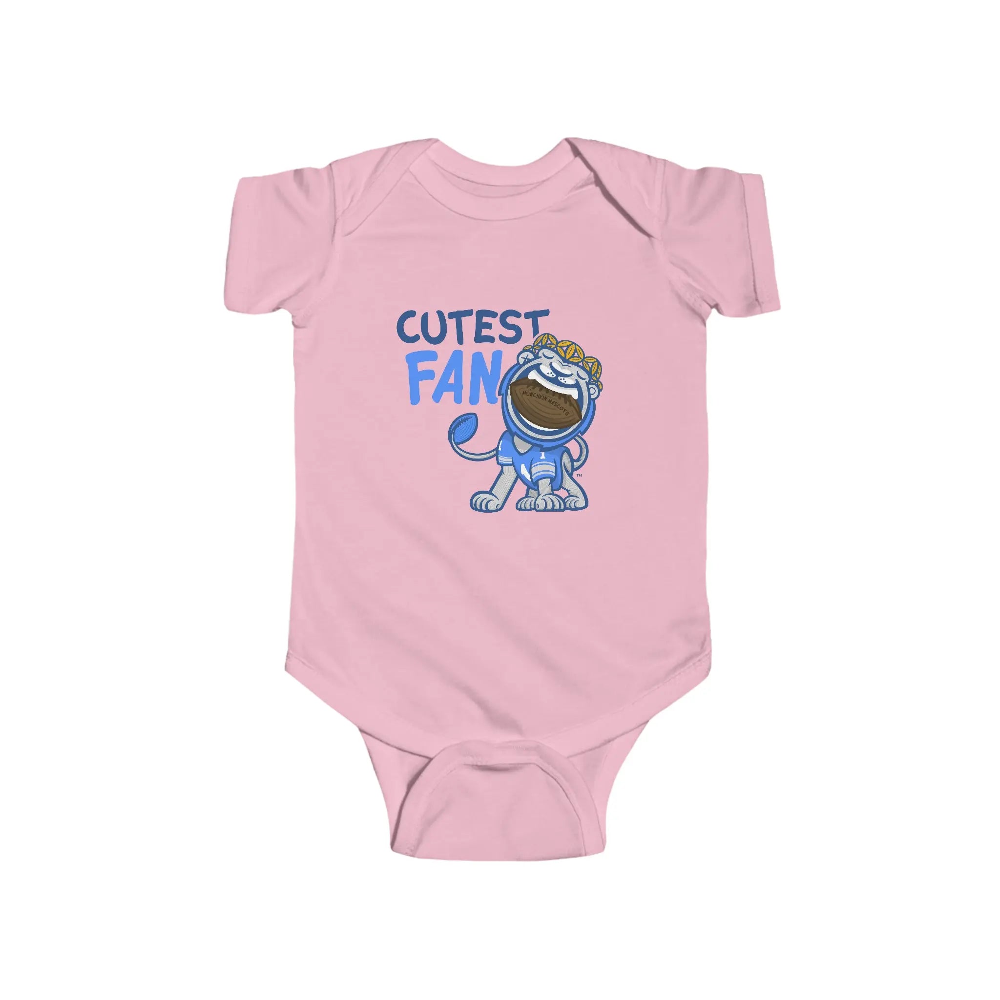 Infant Fine Jersey Bodysuit - Cutest Fan - Lil' Miss Roary DET Football Printify
