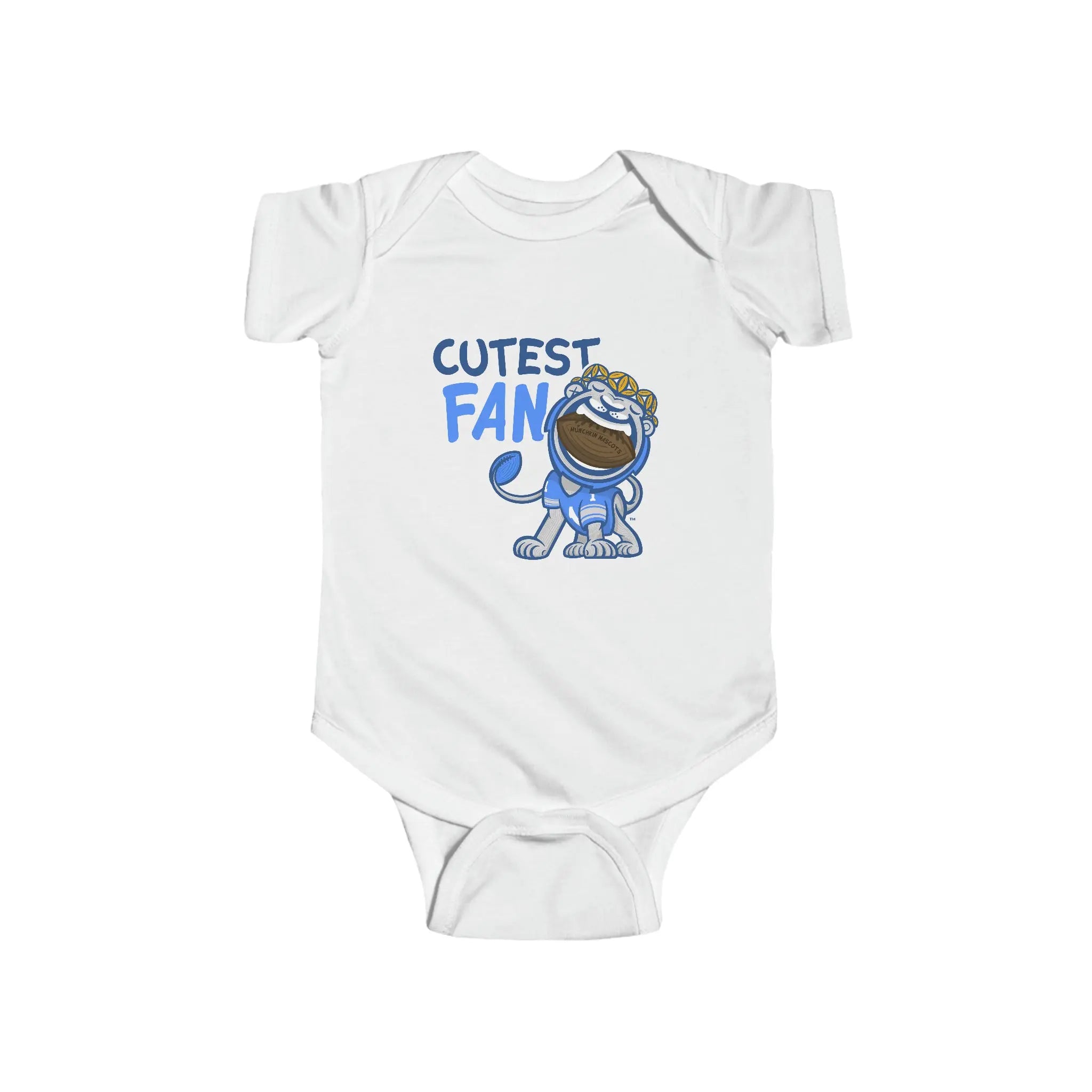 Infant Fine Jersey Bodysuit - Cutest Fan - Lil' Miss Roary DET Football Printify