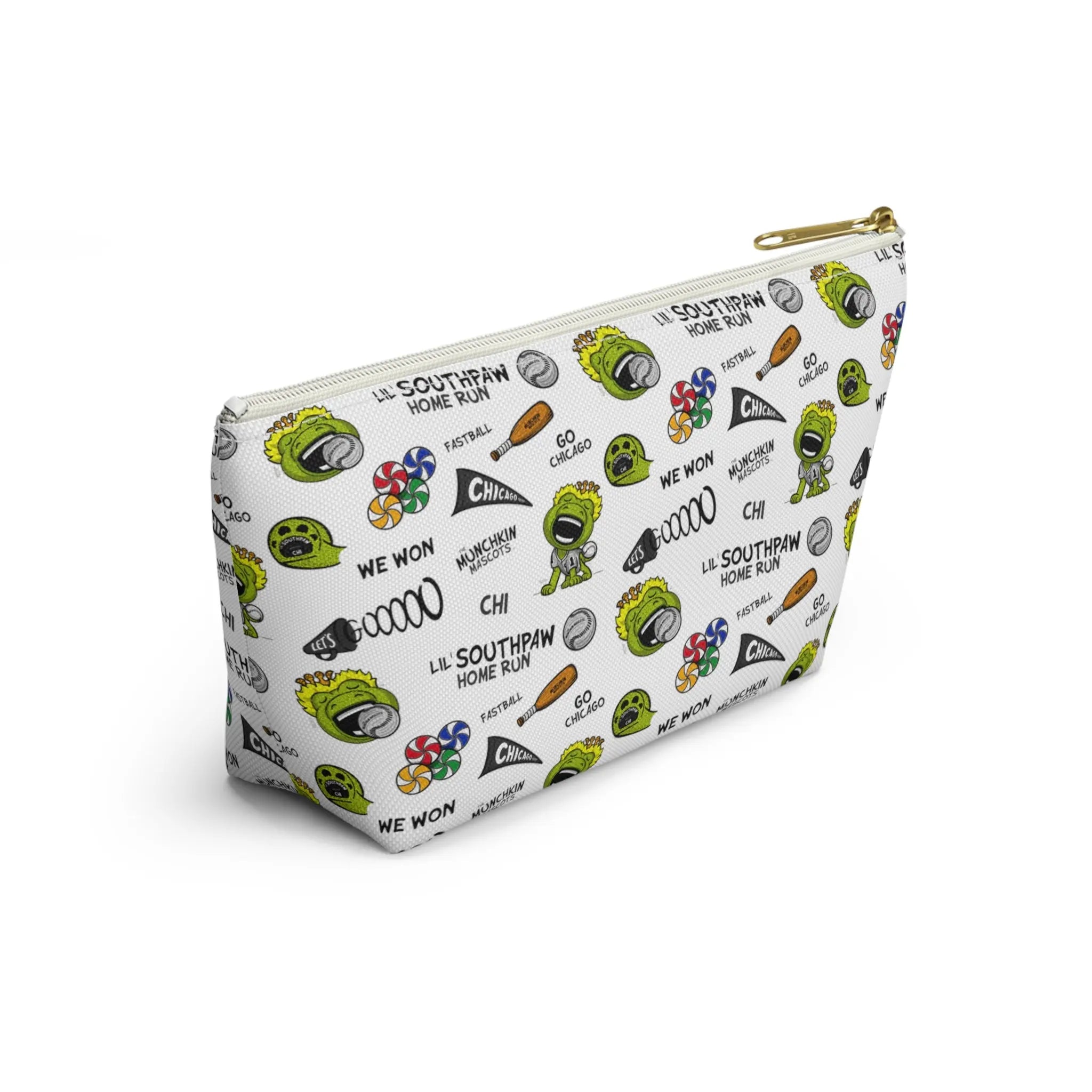 Accessory Pouch w T-bottom - Pattern - Lil' Southpaw CHI Baseball Printify