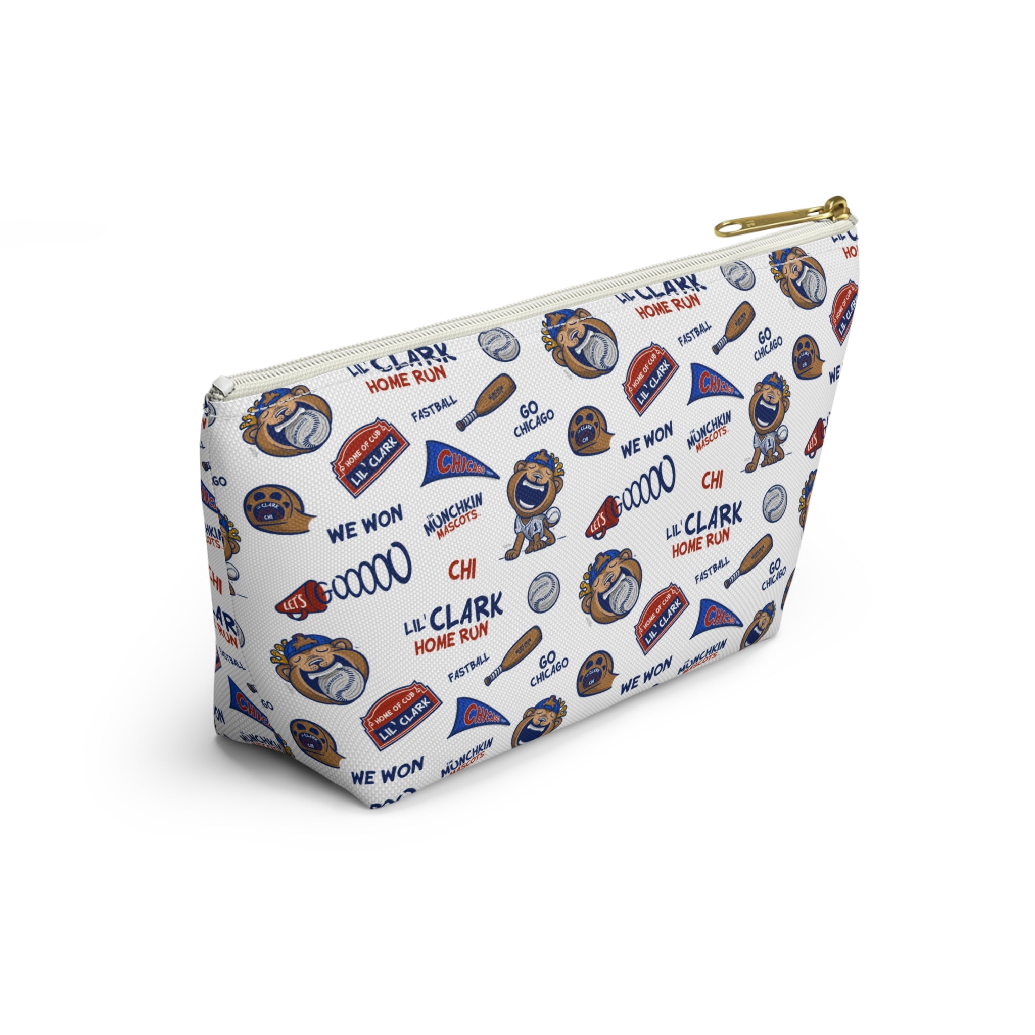 Chicago Baseball Accessory Pouch Lil' Clark Themed | Hand-Drawn Art | Gifts for Kids