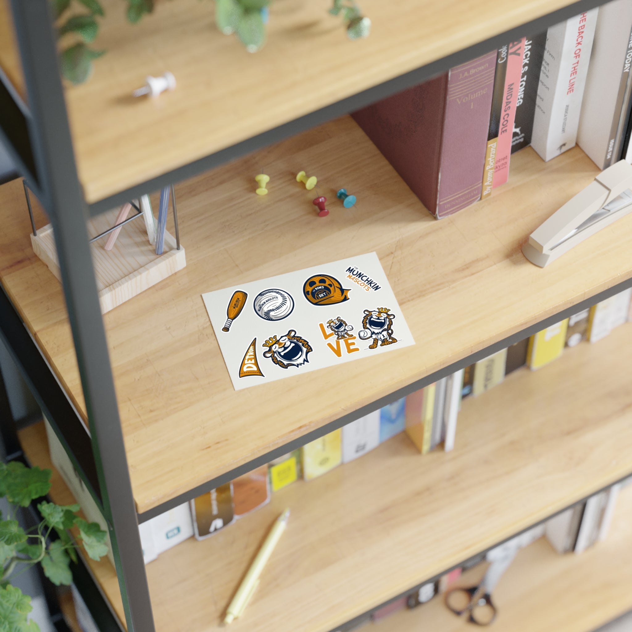 Sticker Sheets - Lil' Paws DET Baseball Printify