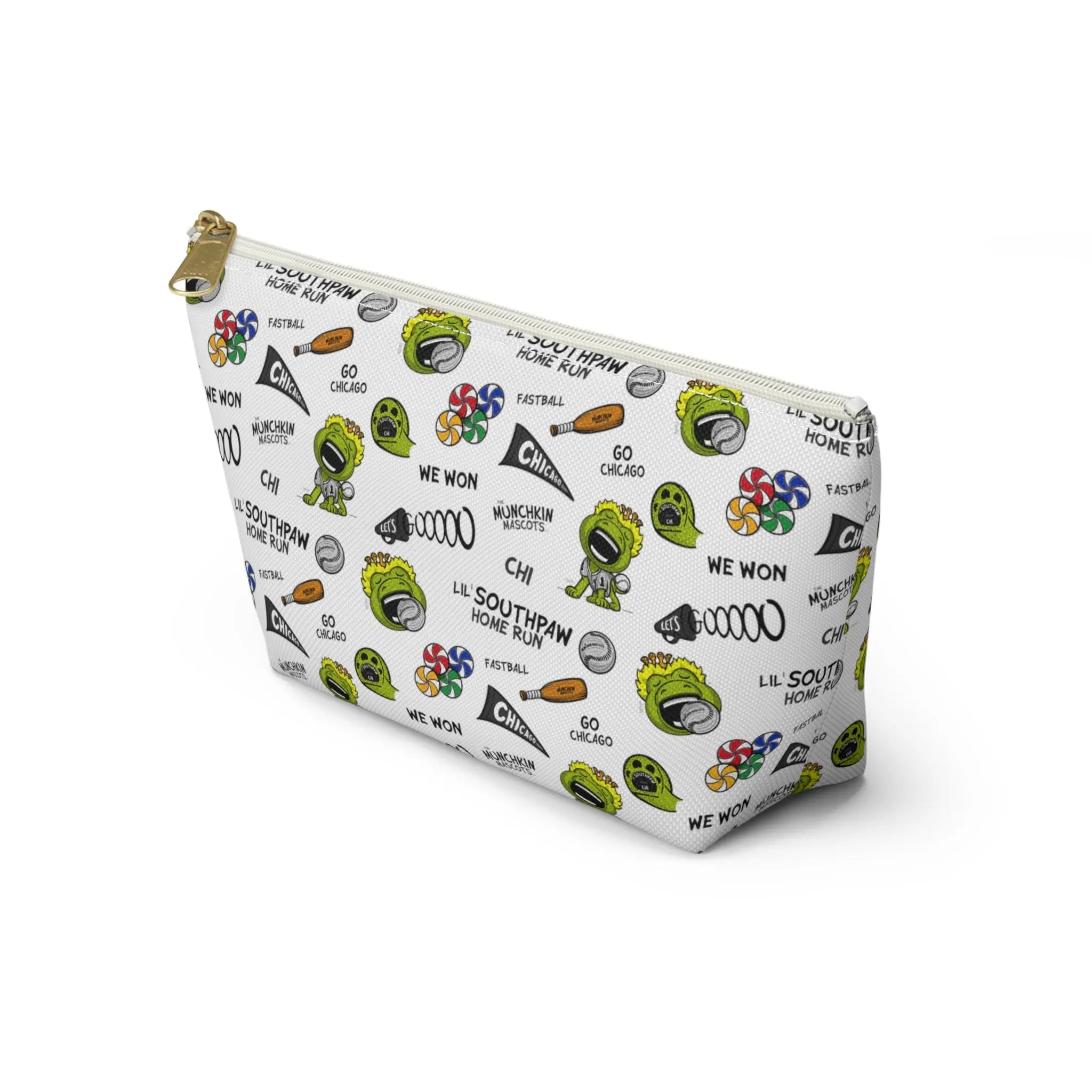 Accessory Pouch w T-bottom - Pattern - Lil' Southpaw CHI Baseball Printify