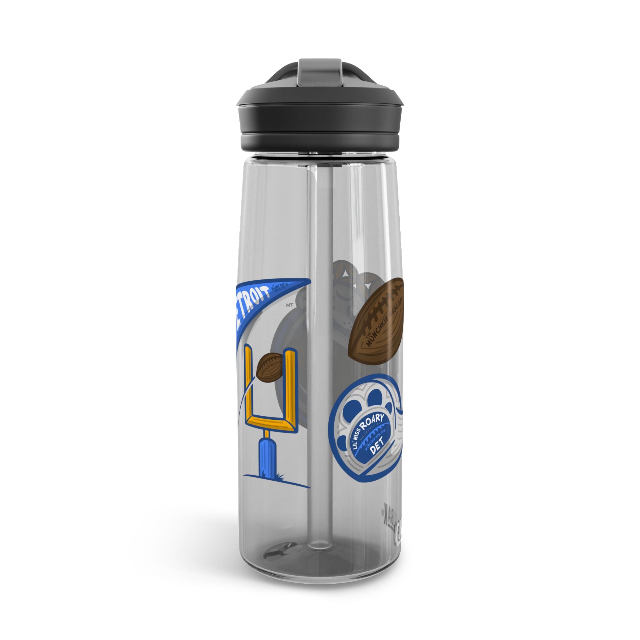 Detroit Football CamelBak Eddy® Lil' Miss Roary Water Bottle, 20oz\25oz | Hand-Drawn Art | Gifts for Kids