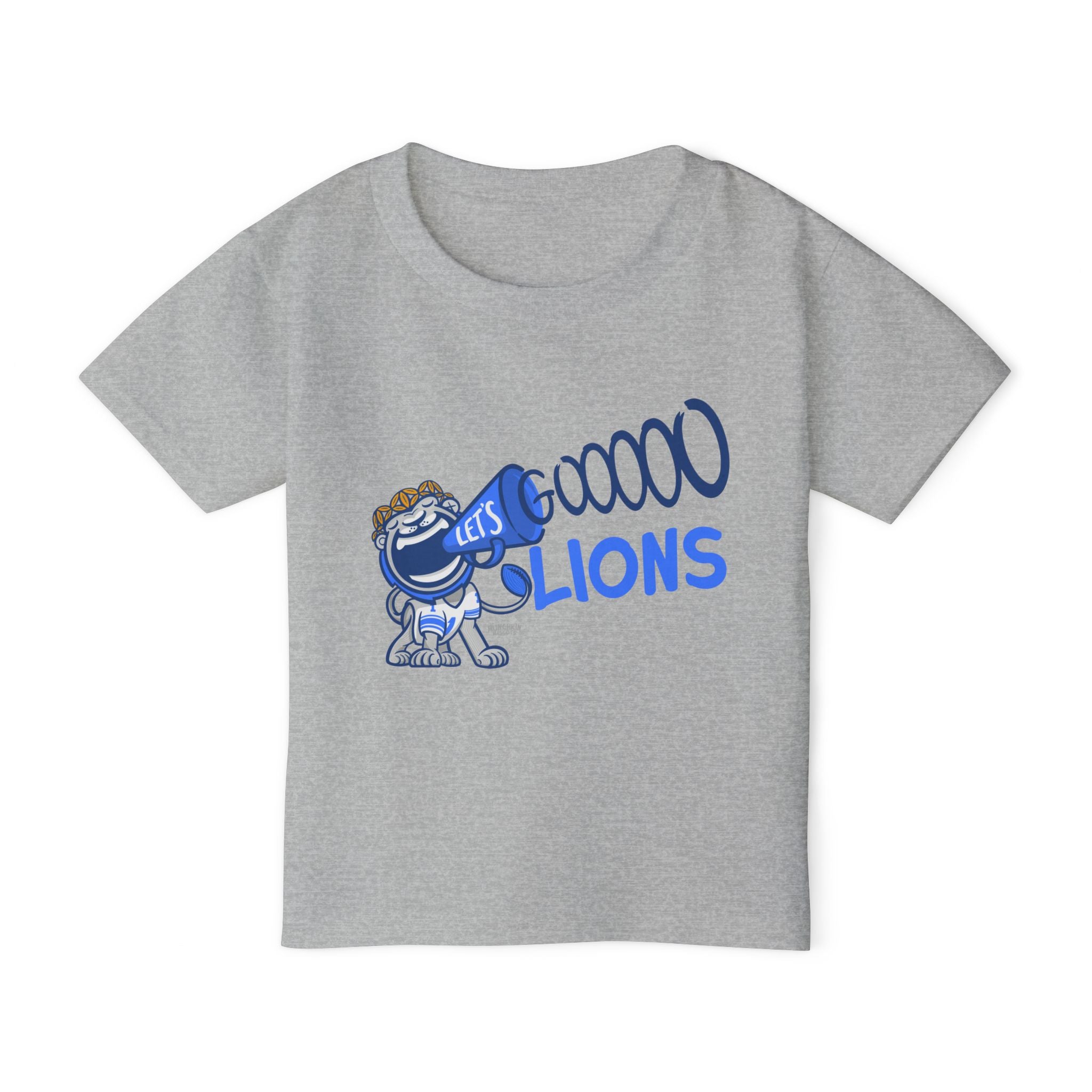Detroit Football Toddler Tshirt Lil' Miss Roary 'Let's Go' | Hand-Drawn Art | Gifts for Kids
