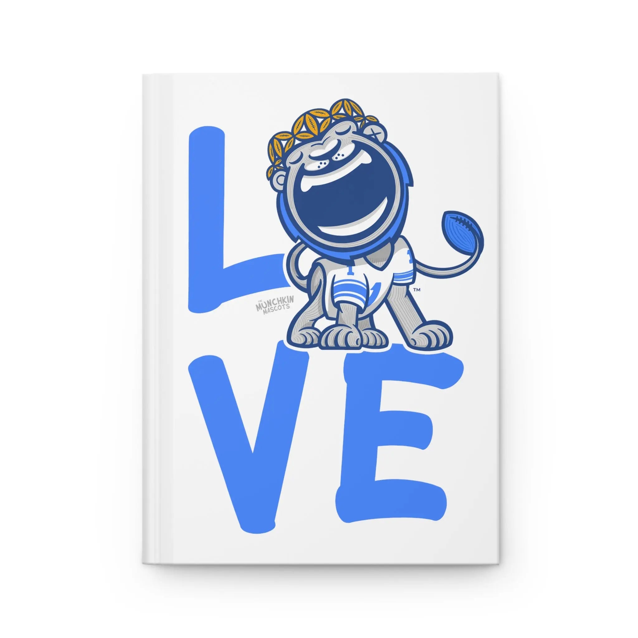 Hardcover Journal Matte - LOVE - Lil' Miss Roary DET Football Printify