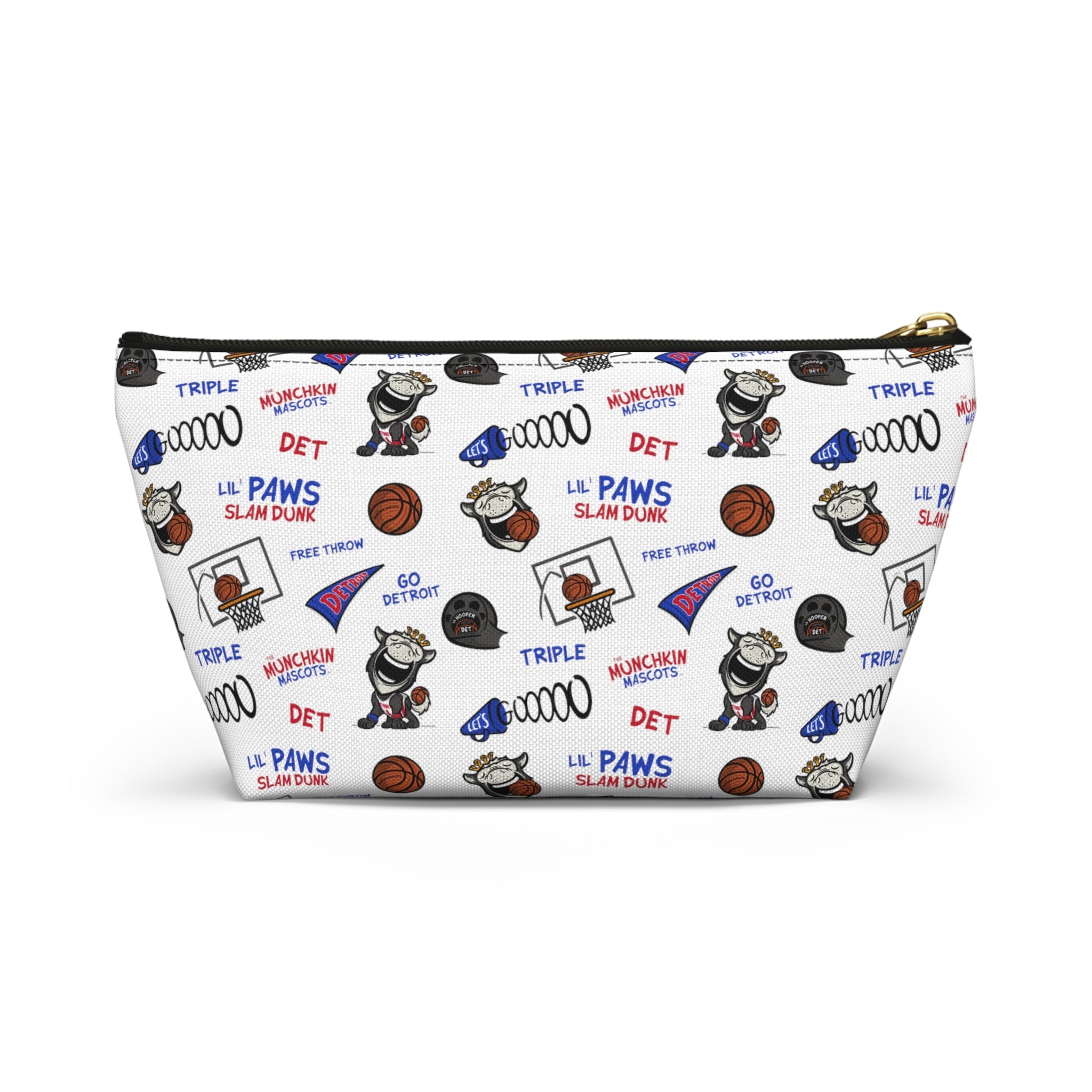 Accessory Pouch w T-bottom - Pattern- Lil' Hooper DET Basketball Printify
