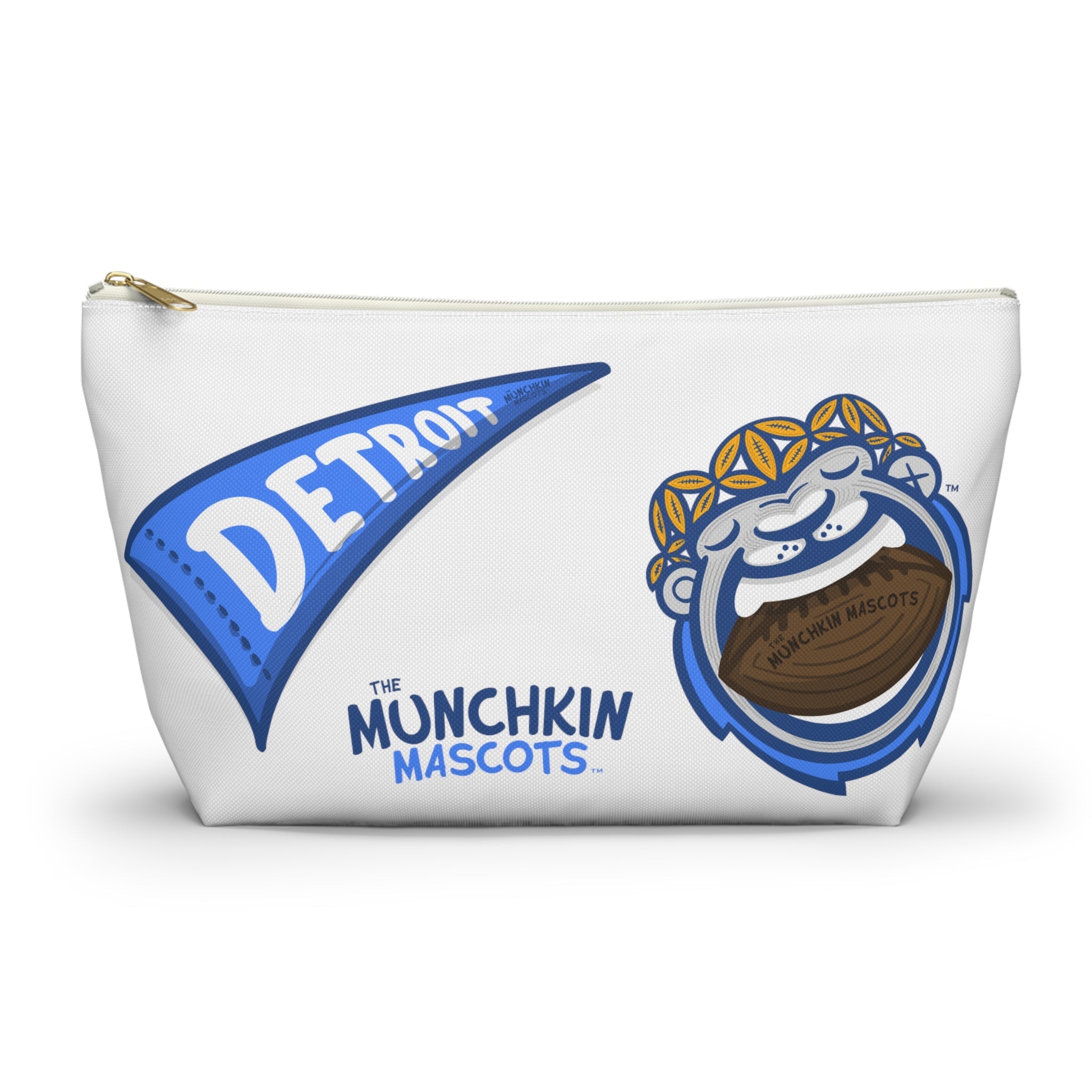 Accessory Pouch w T-bottom - Pattern - Lil' Miss Roary DET Football Printify