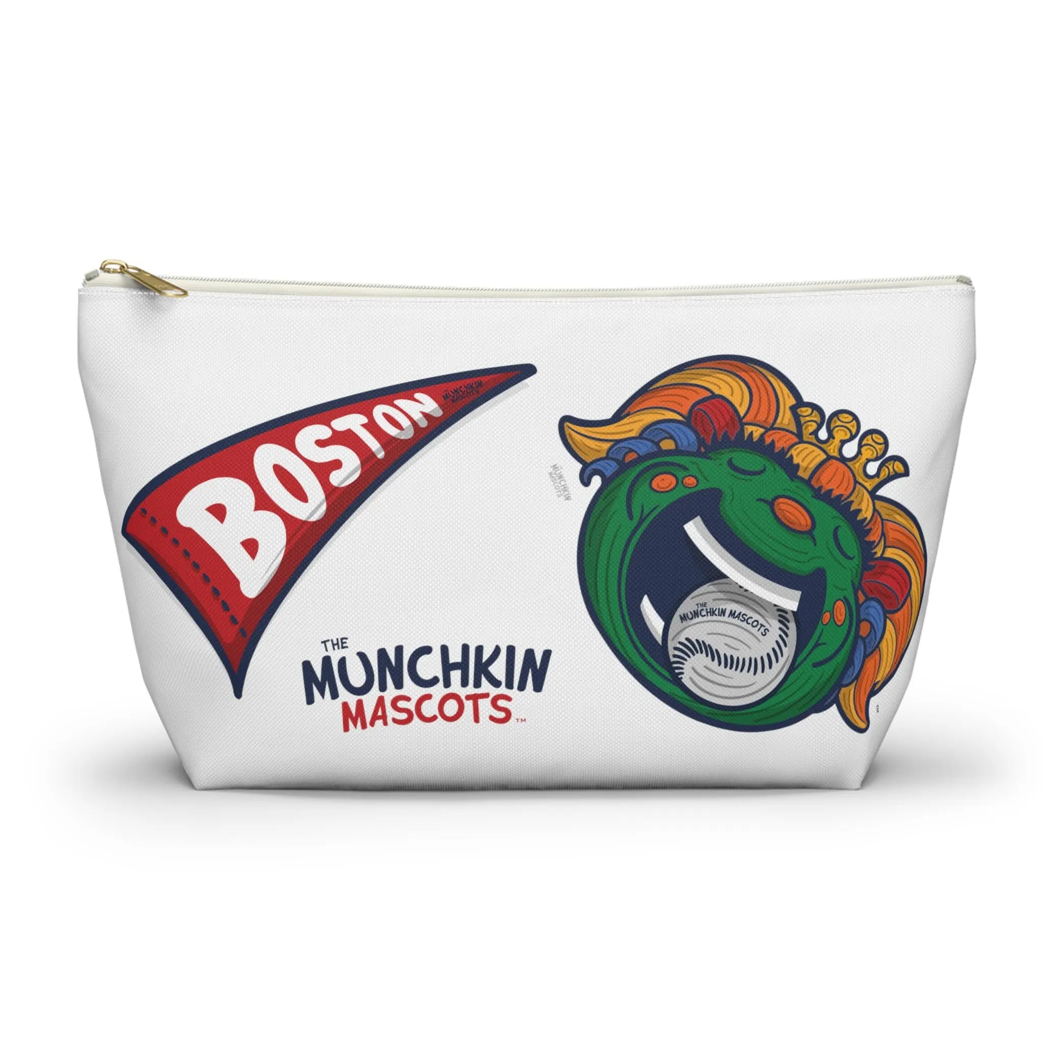 Accessory Pouch w T-bottom - Pattern - Lil' Miss Tessie BOS Baseball Printify