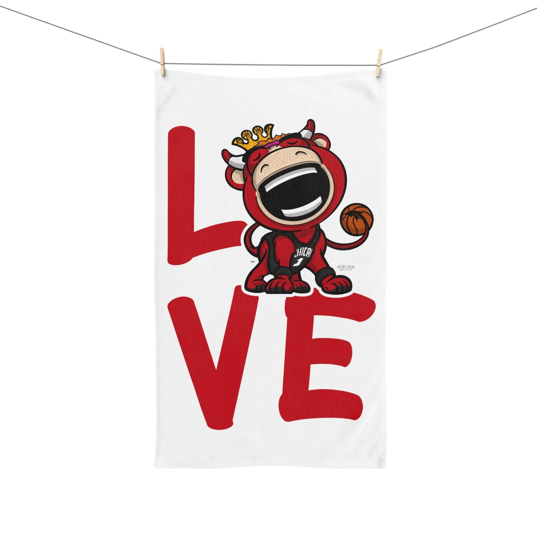 Hand Towel - LOVE - Lil' Benny CHI Basketball Printify
