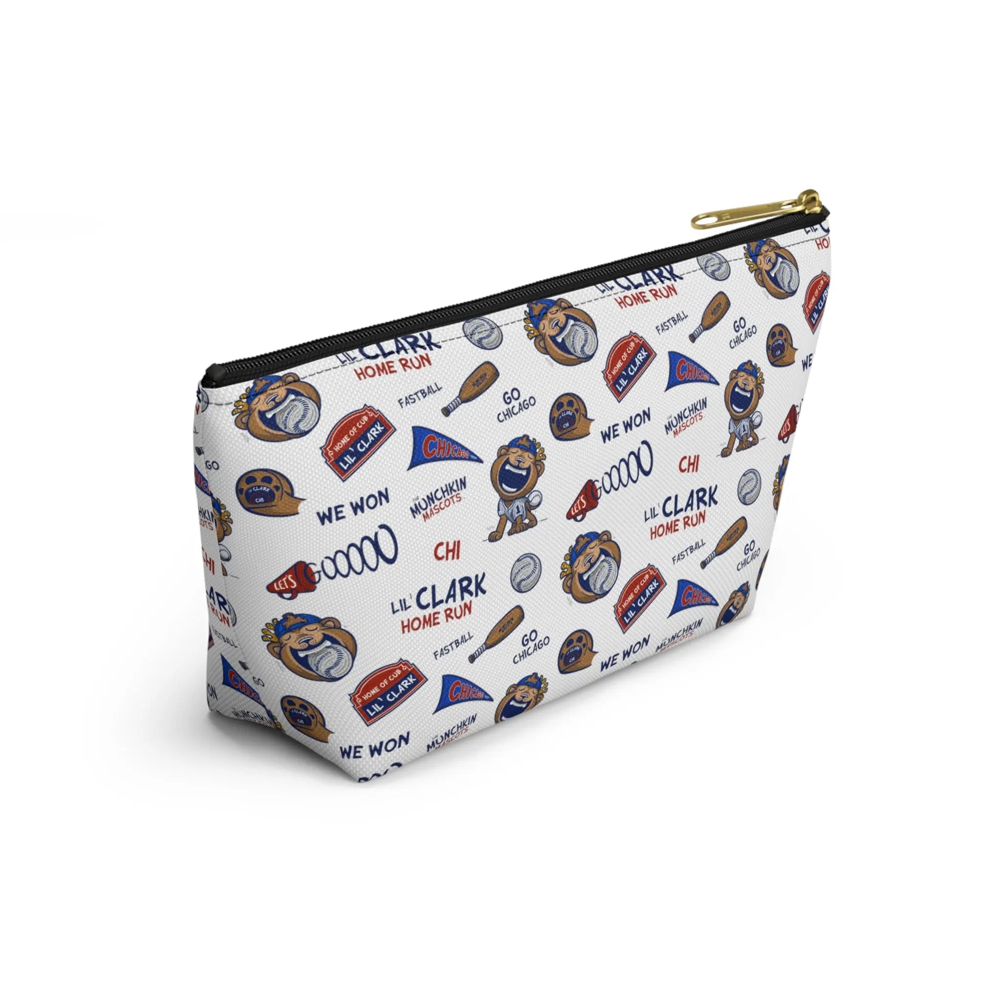 Accessory Pouch w T-bottom - Pattern - Lil' Clark CHI Baseball Printify