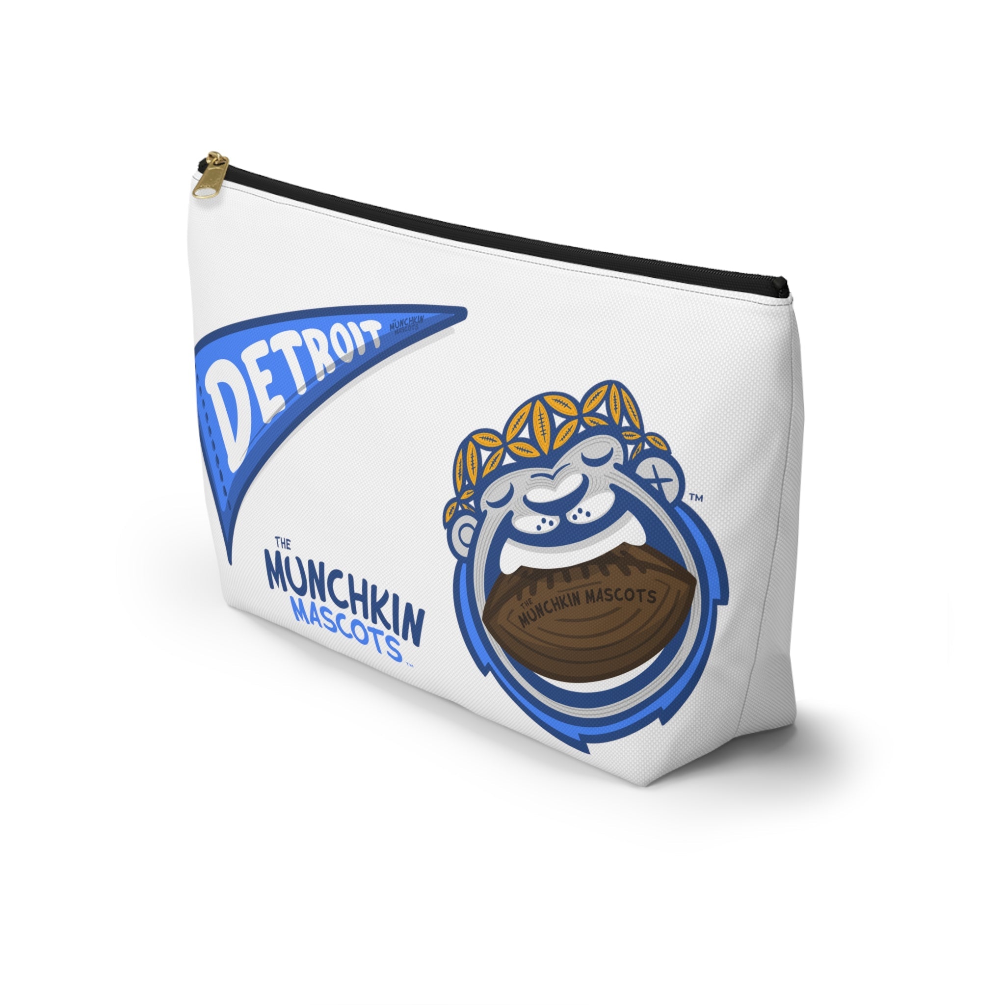 Accessory Pouch w T-bottom - Pattern - Lil' Miss Roary DET Football Printify
