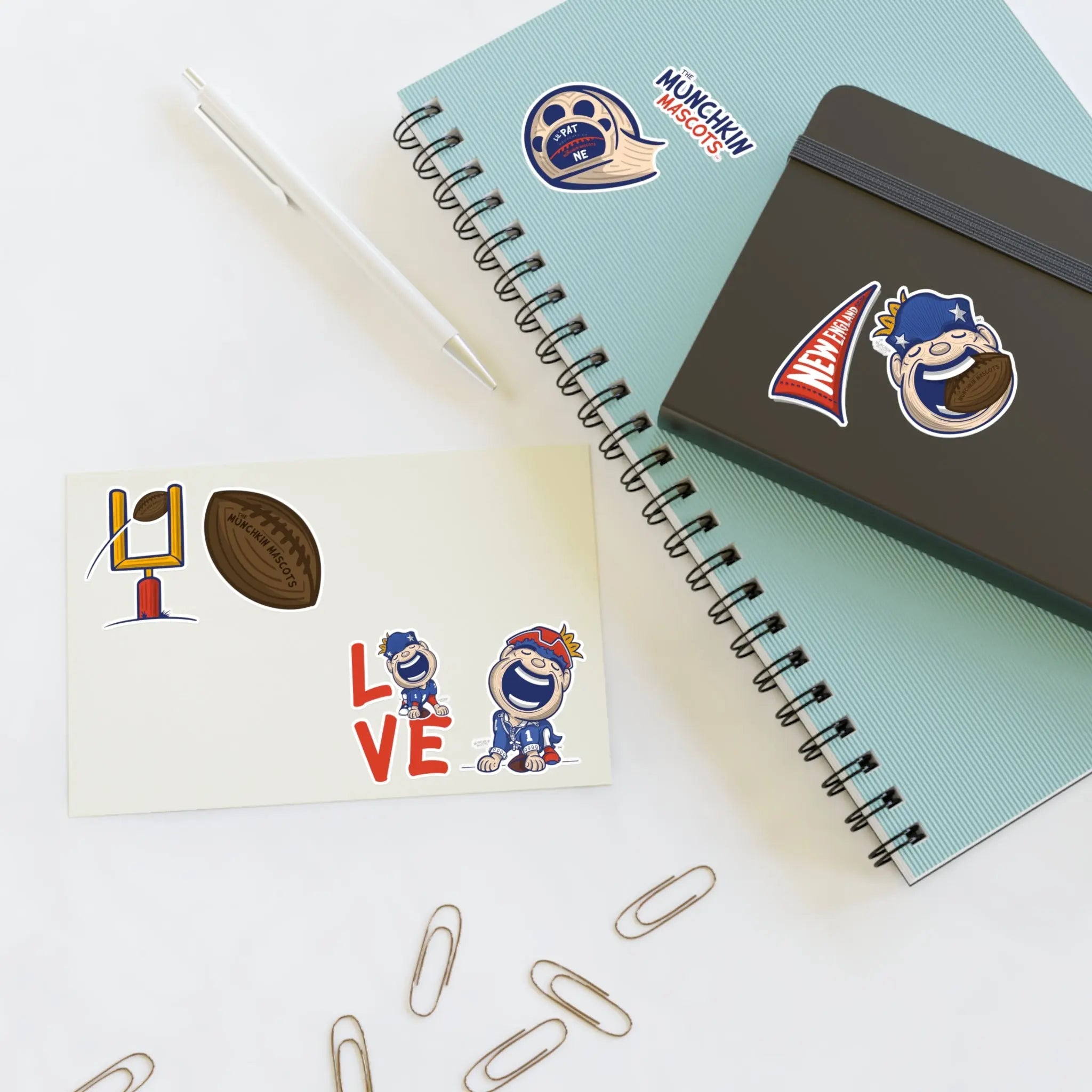 Sticker Sheets - Lil' Pat NE Football Printify