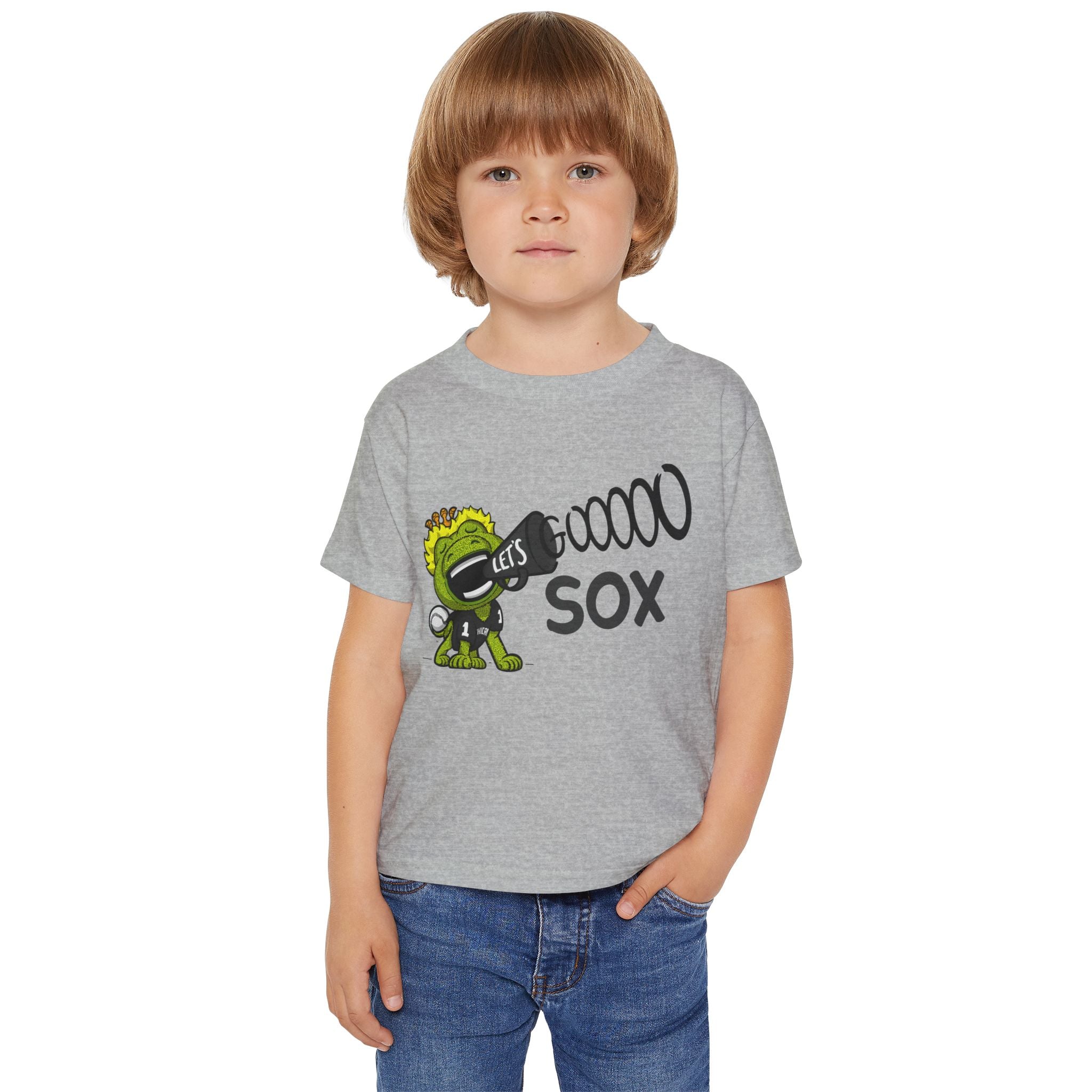 Chicago Baseball Toddler Tshirt Lil' Southpaw 'Let's Go' | Hand-Drawn Art | Gifts for Kids
