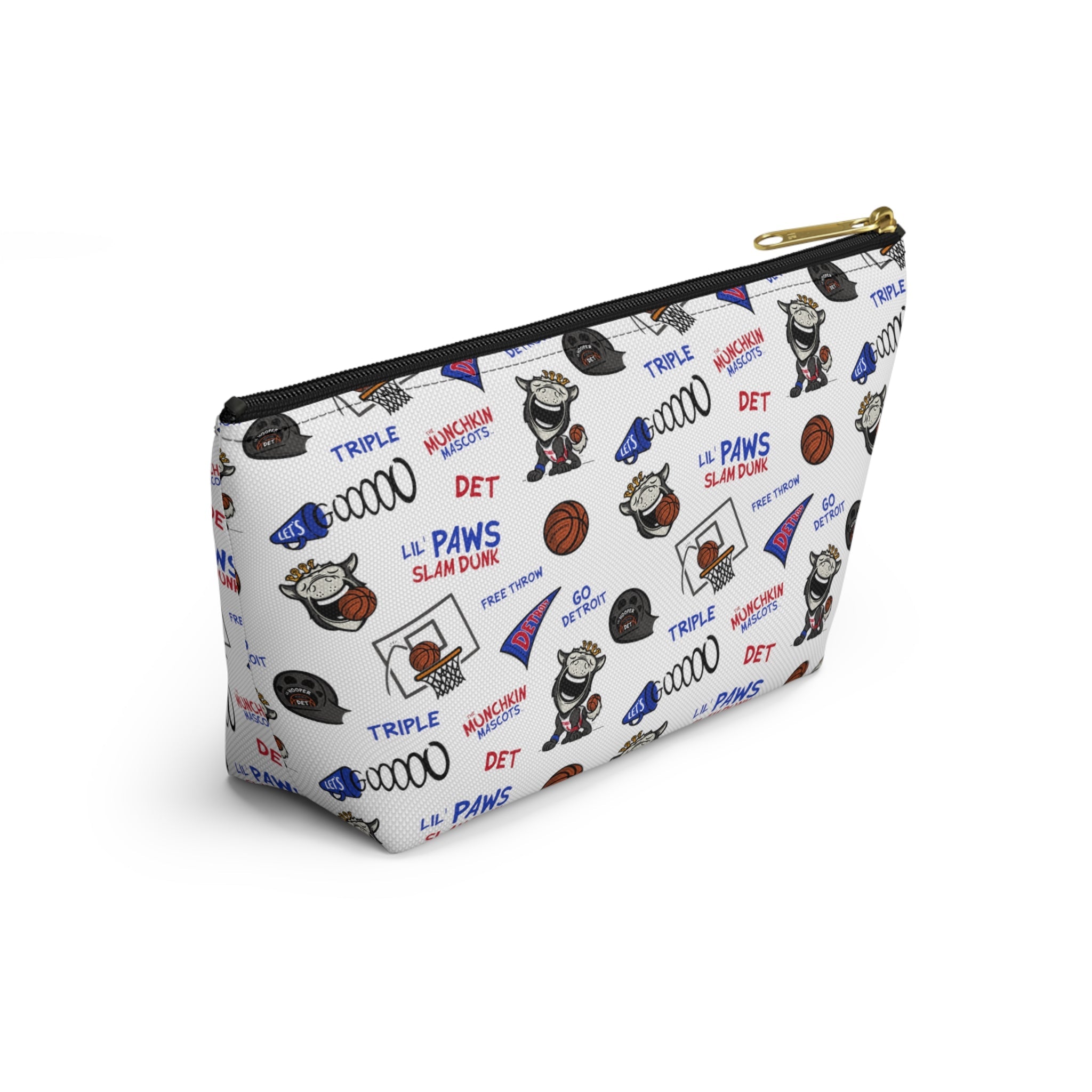 Accessory Pouch w T-bottom - Pattern- Lil' Hooper DET Basketball Printify