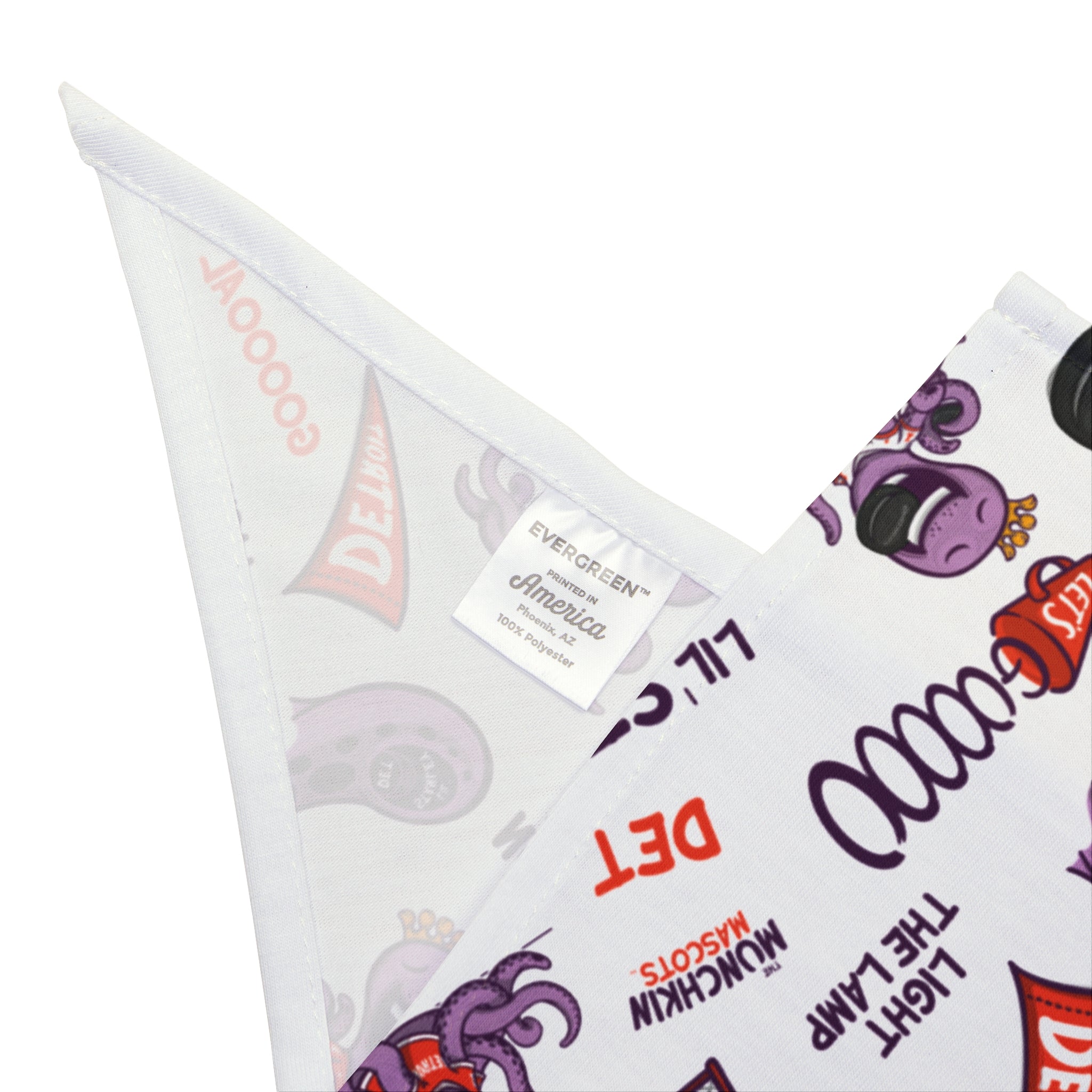 Detroit Hockey Pet Bandana Lil' Stanley Pattern | Hand-Drawn Art | Gifts for Pets