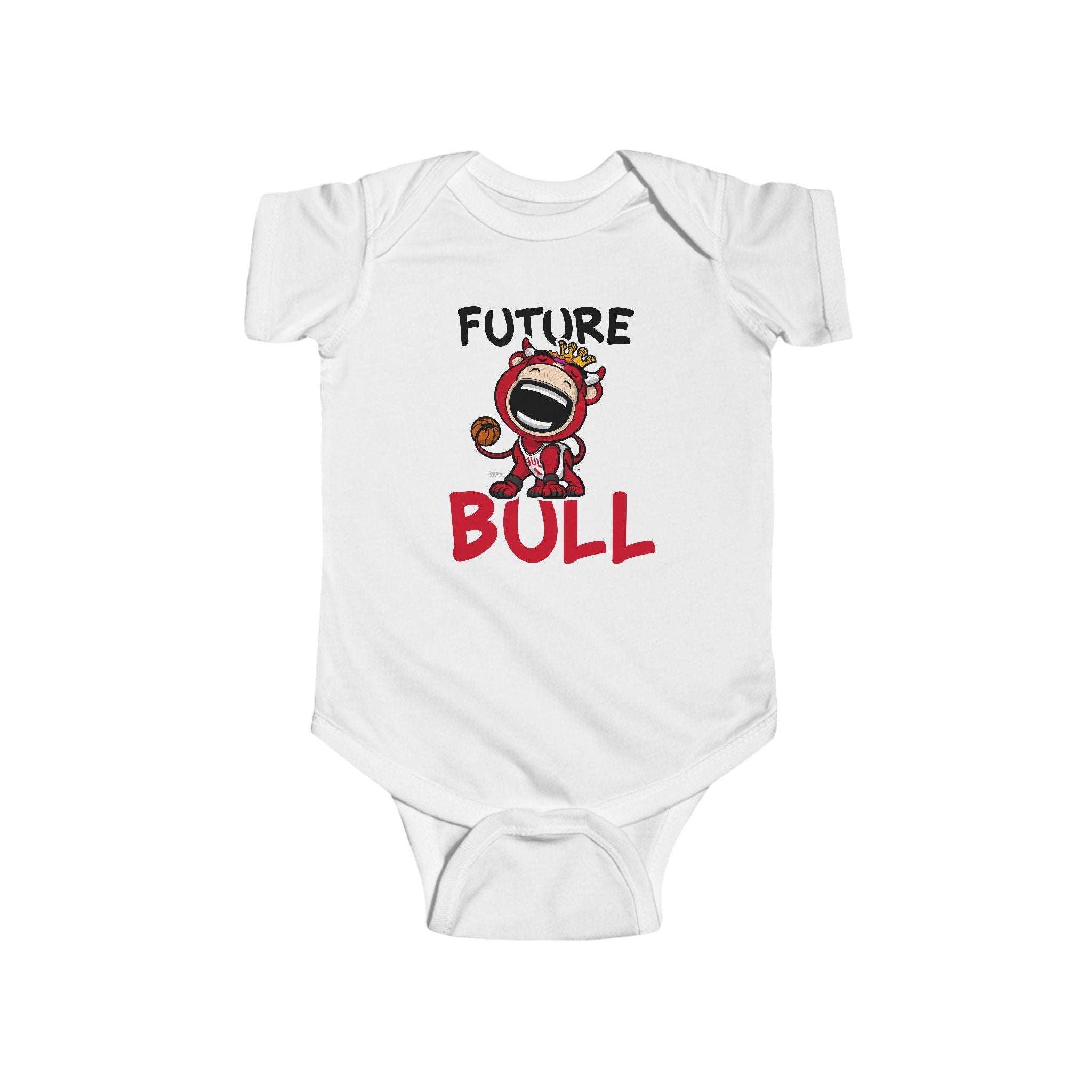 Chicago Basketball Newborn & Infant Lil' Benny 'Future' Jersey Bodysuit | Hand-Drawn Art | Gifts for Newborns